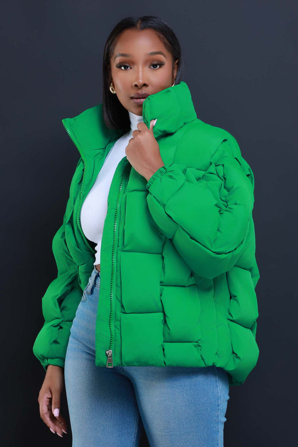 Secret Mission Faux Leather Varsity Jacket - Green/Yellow - Swank A Posh