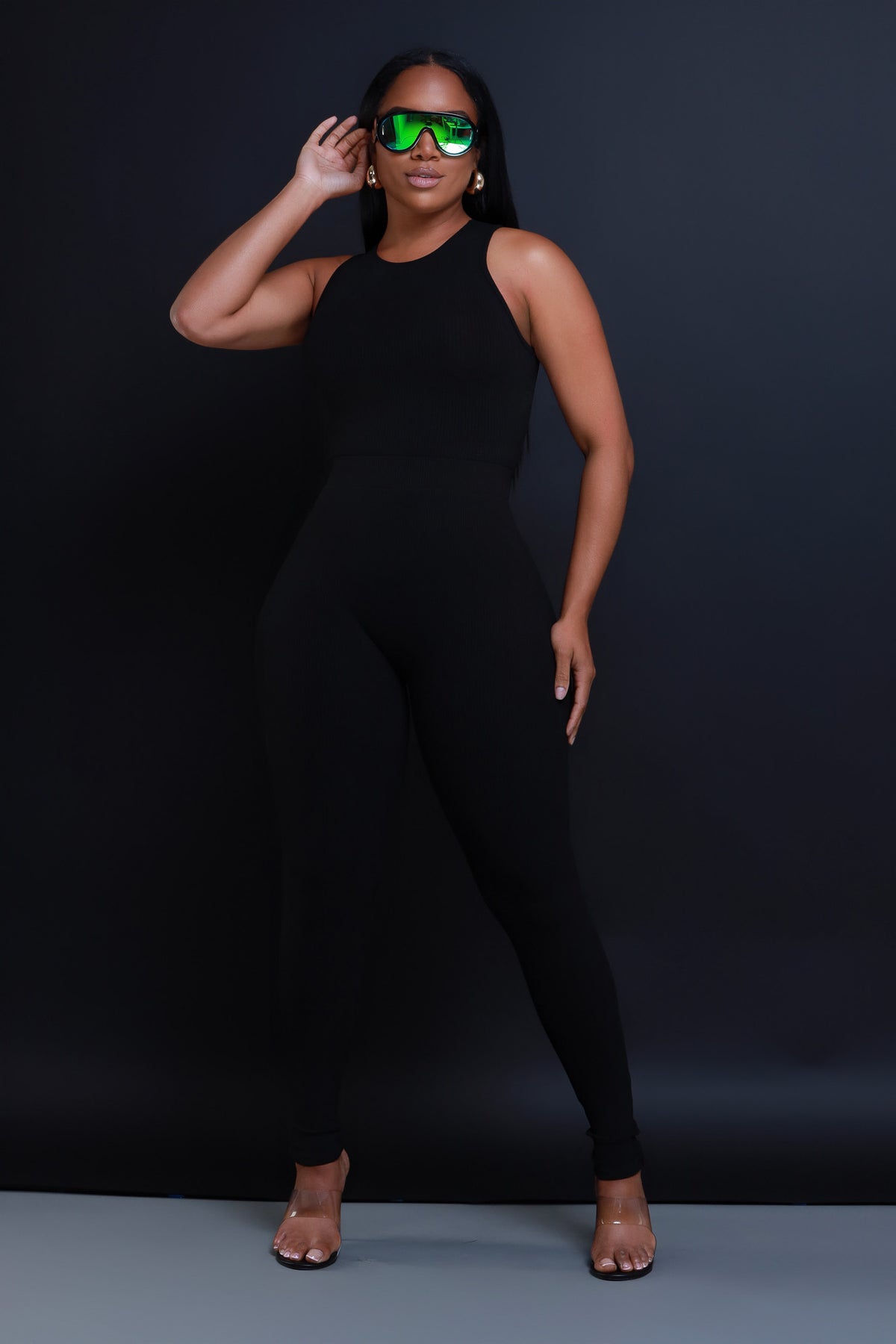 
              Top Of The Line Cellulite Deleter Sleeveless Ribbed Top - Black - Swank A Posh
            