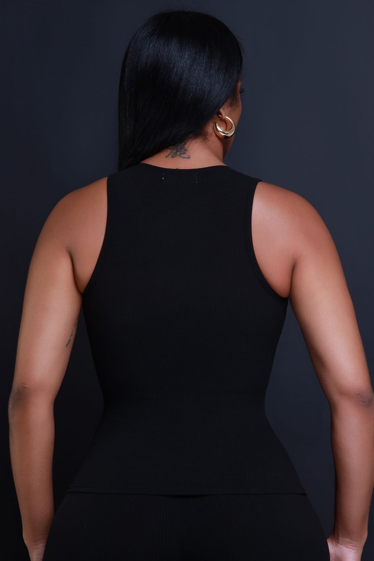 
              Top Of The Line Cellulite Deleter Sleeveless Ribbed Top - Black - Swank A Posh
            