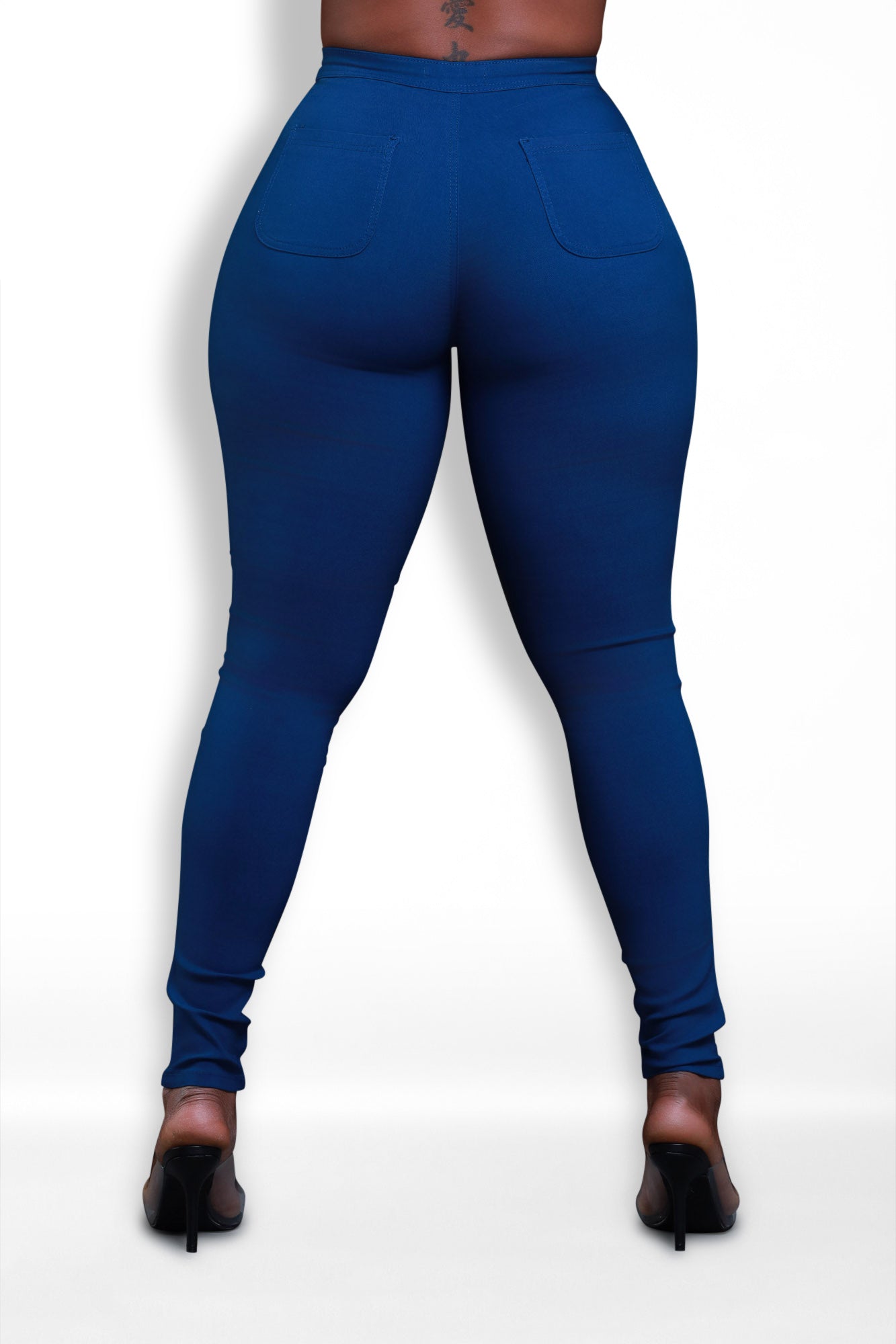 Super Swank High Waist Stretchy Jeans - Ocean Blue - Swank A Posh