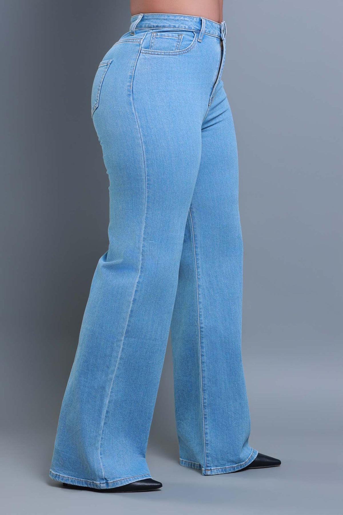 
              Let&#39;s Meet High Rise Wide Flare Jeans - Medium Wash - Swank A Posh
            