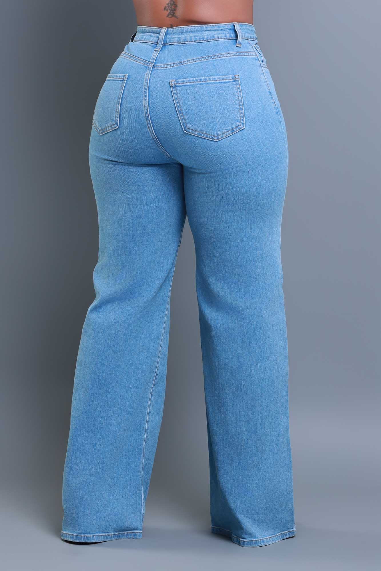 Let's Meet High Rise Wide Flare Jeans - Medium Wash | Swank A Posh