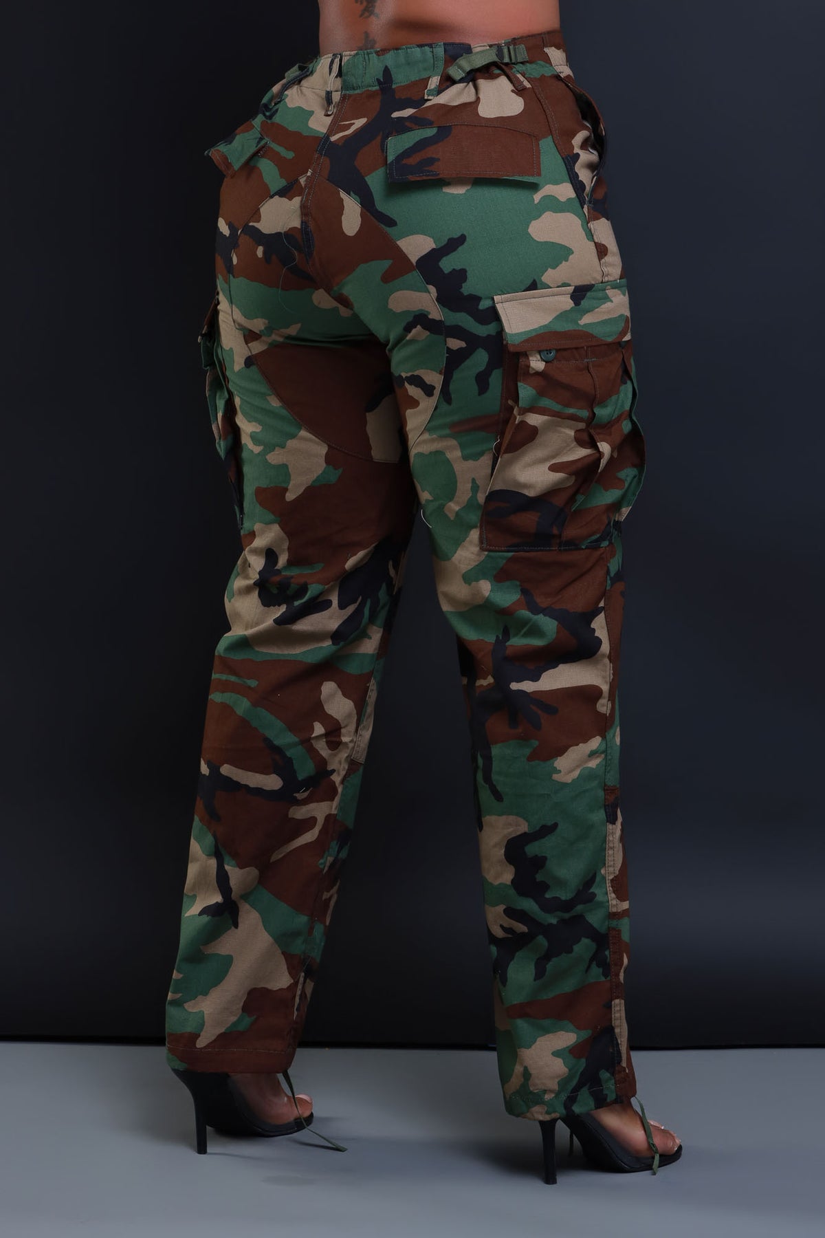 
              At Ease Cargo Camouflage Pants - Olive - Swank A Posh
            
