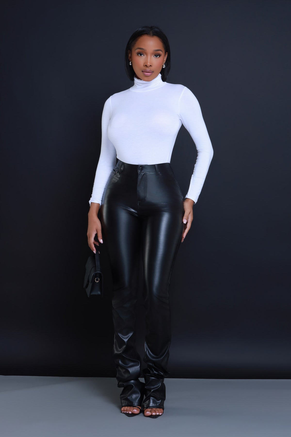 
              To The Core Ruched Faux Leather Pants - Black - Swank A Posh
            
