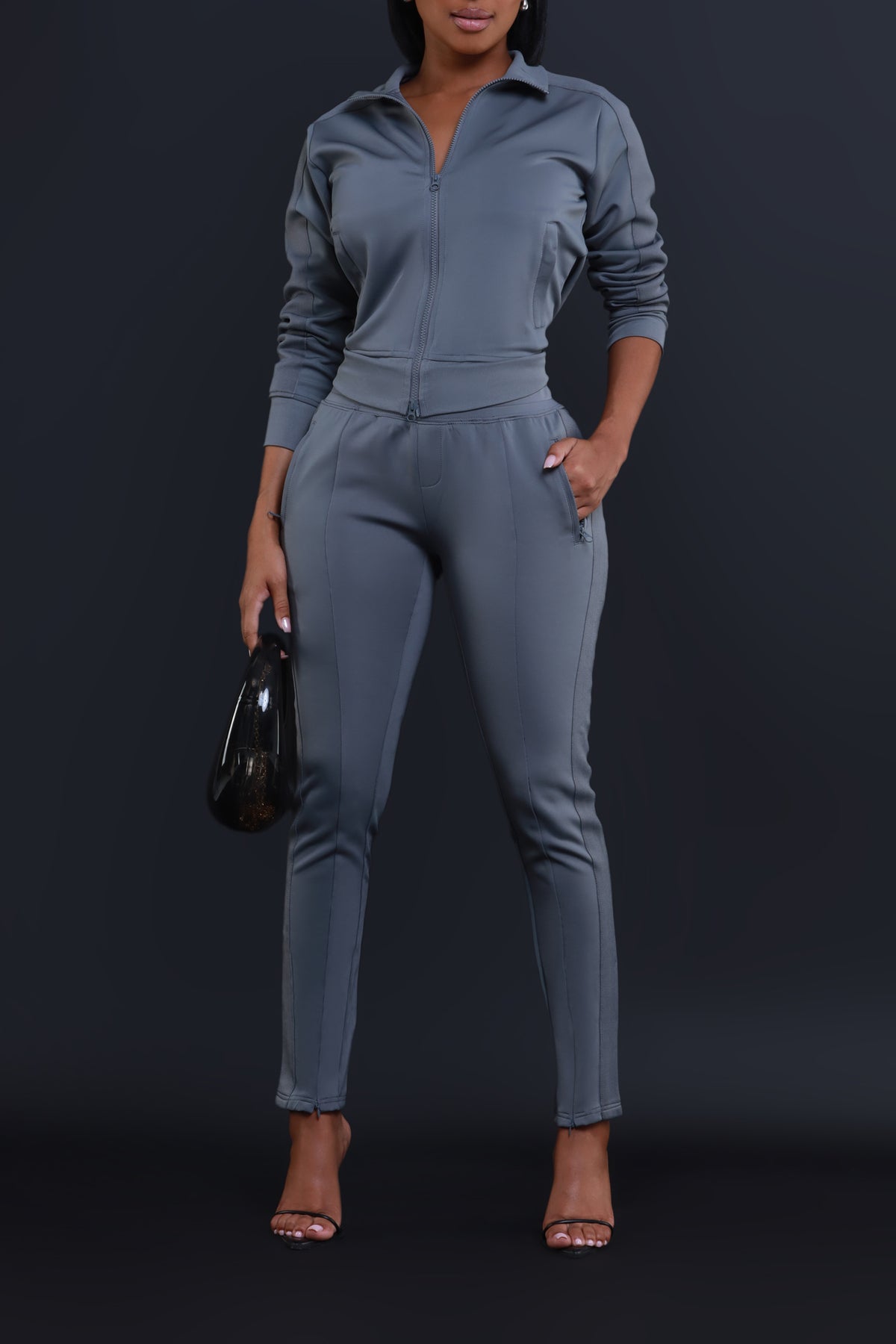
              Somewhere Between Lined Tracksuit - Grey - Swank A Posh
            