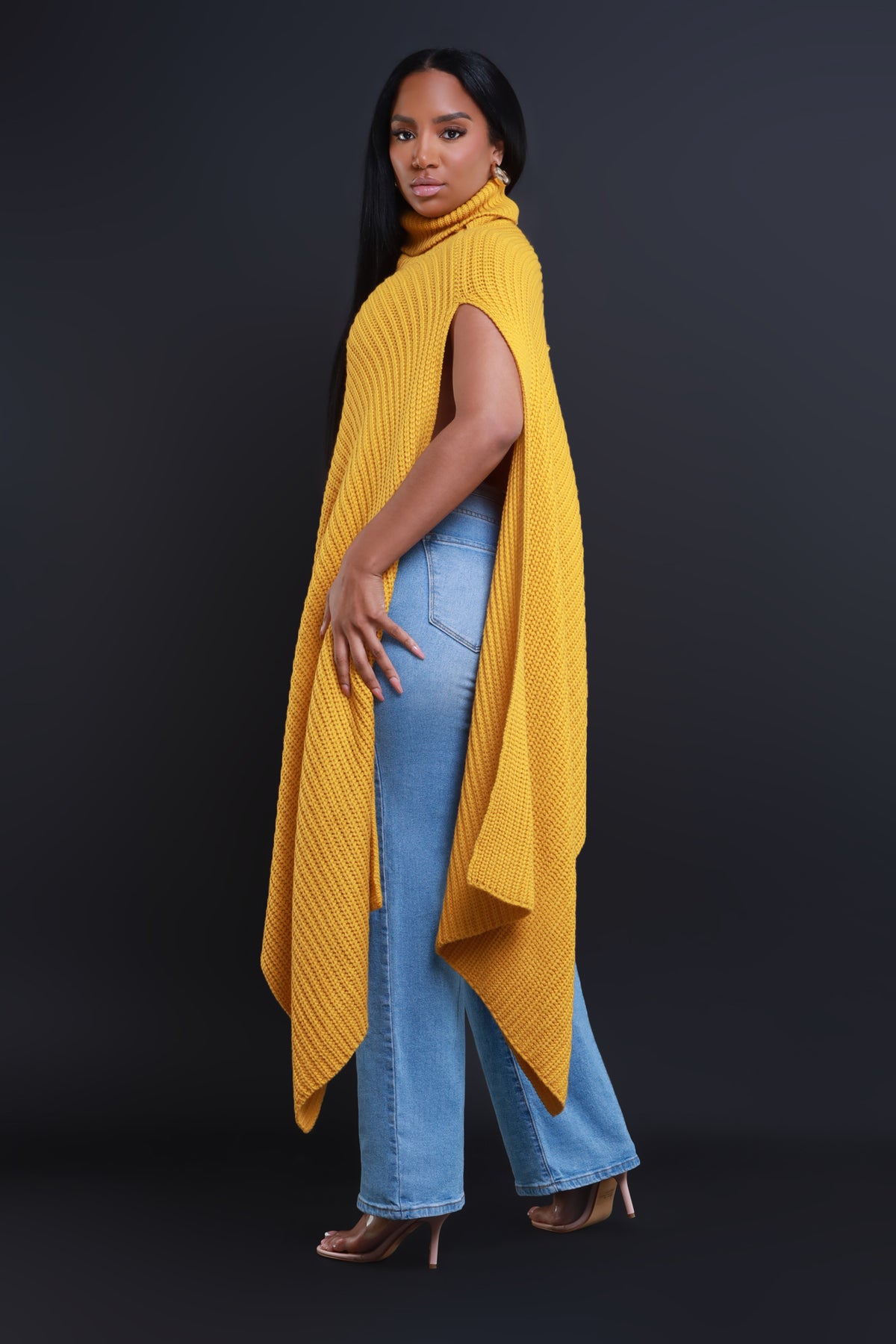 
              How To Deal Asymmetrical Knit Sweater - Yellow Mustard - Swank A Posh
            