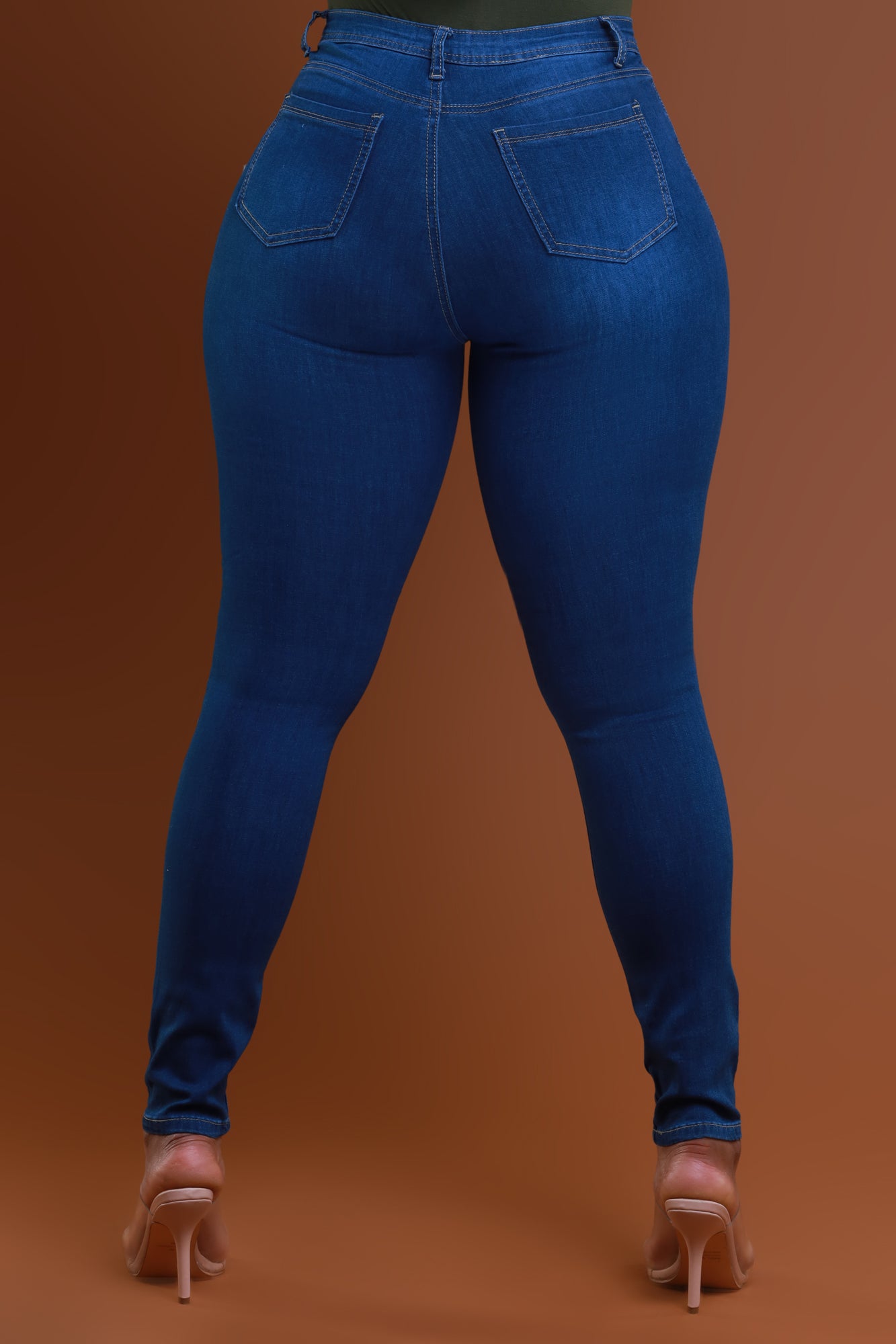 Story High Waist Super Stretch Jeans - Medium Wash - Swank A Posh