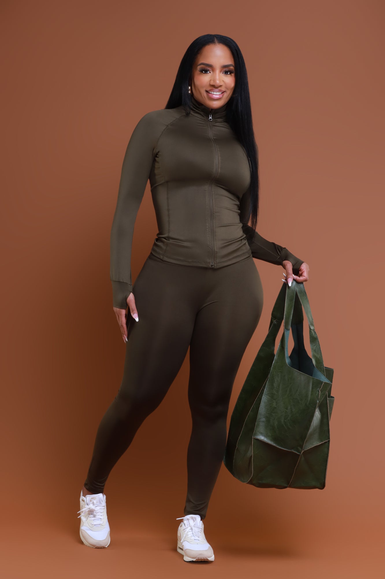 Easy Fit Athletic Set - Olive - Swank A Posh