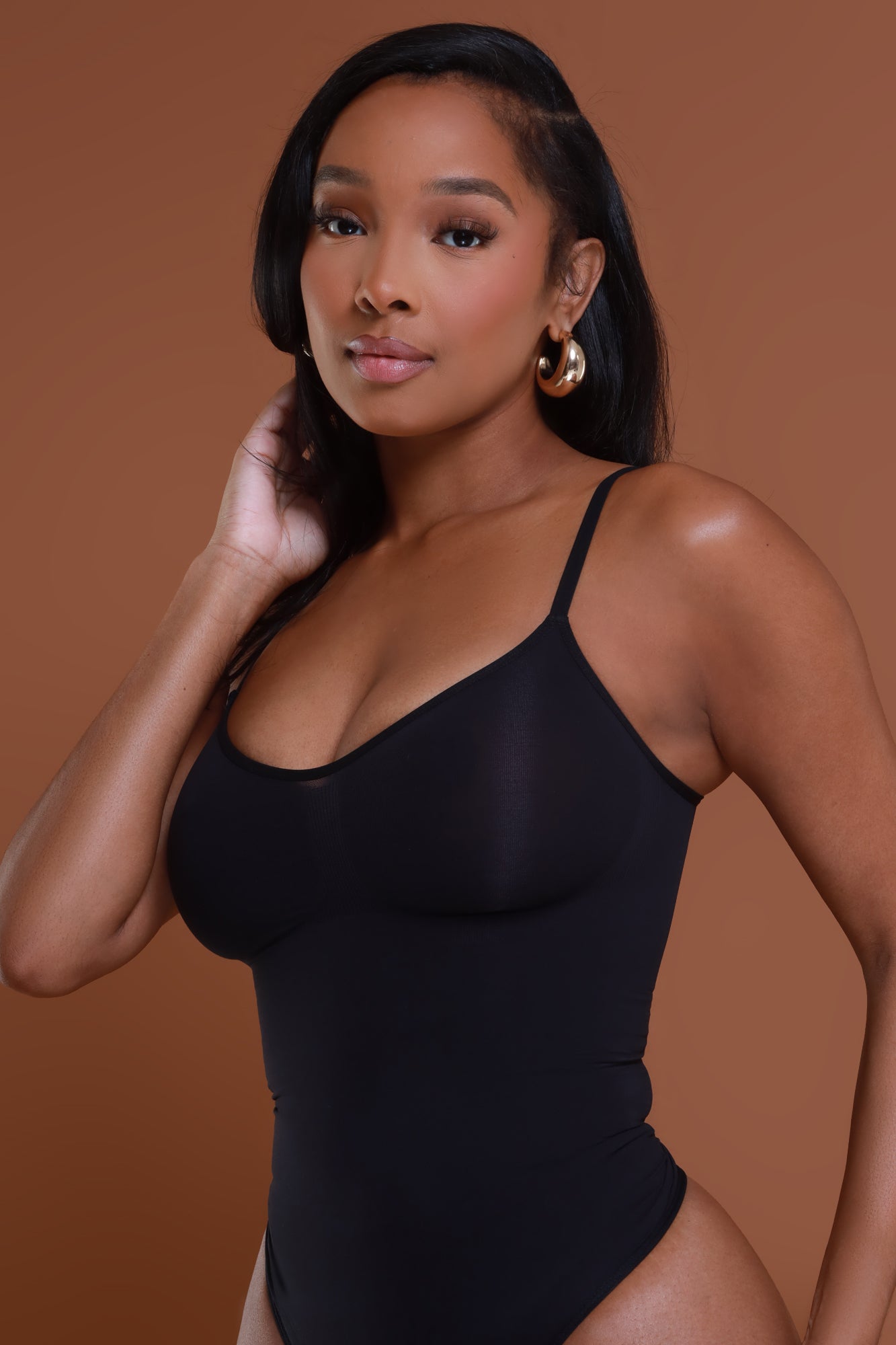 Sculpted To Perfection Shapewear Bodysuit - Black