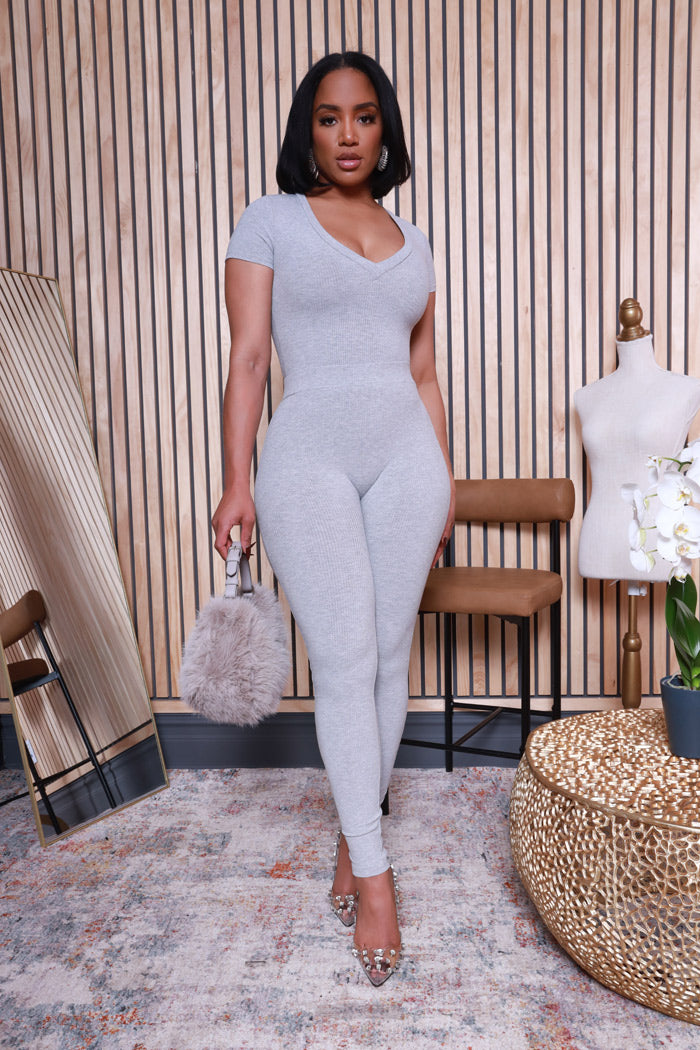 Sweet Tart Cellulite Deleter Ribbed Leggings - Heather Grey