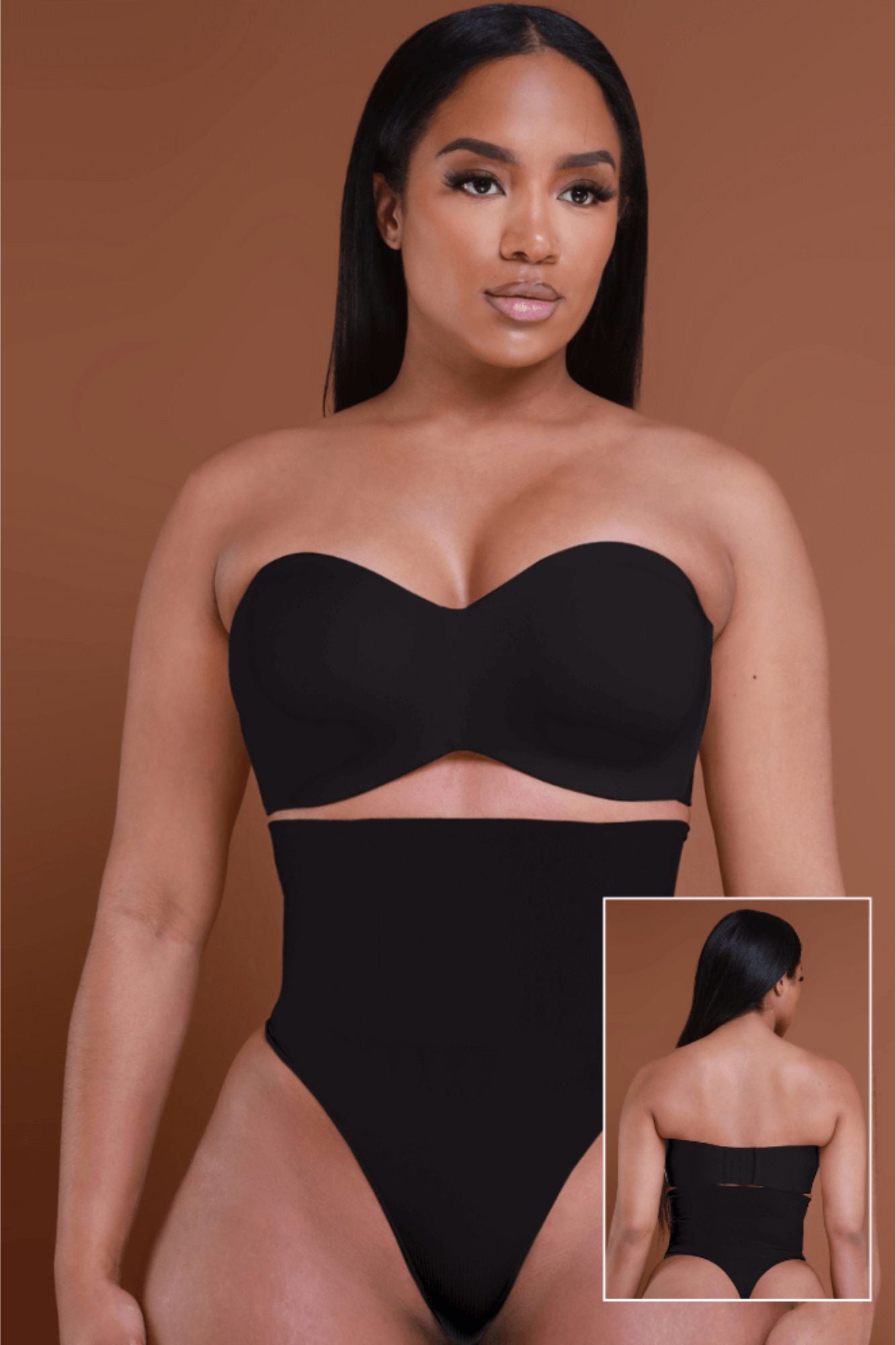 Stomach Control Mid Rise Shaper Panty - Black No.148 - Swank A Posh