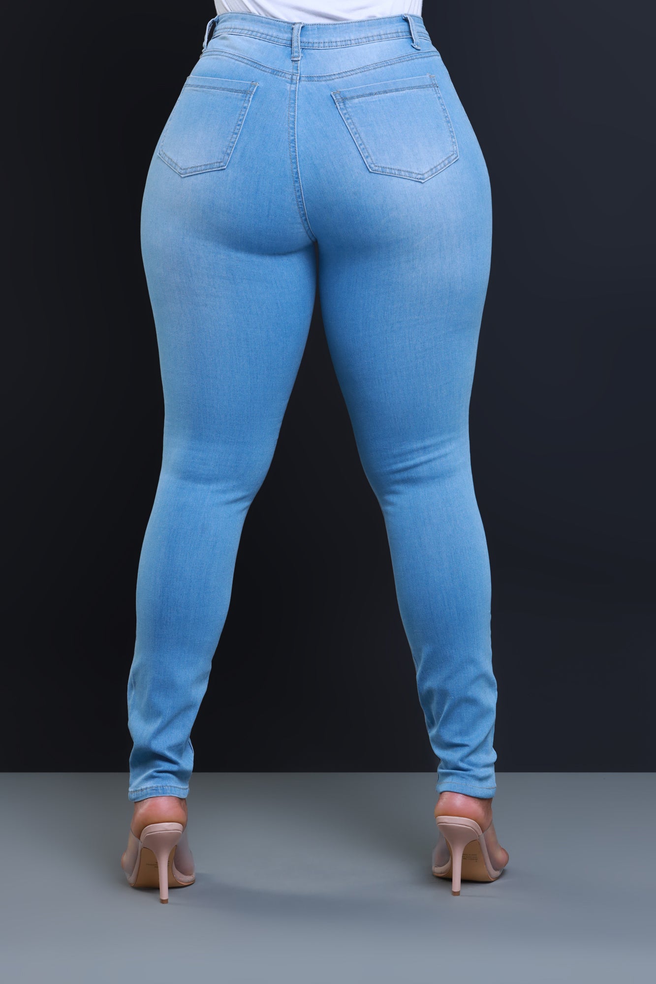 Story High Waist Super Stretch Skinny Jeans - Light Wash