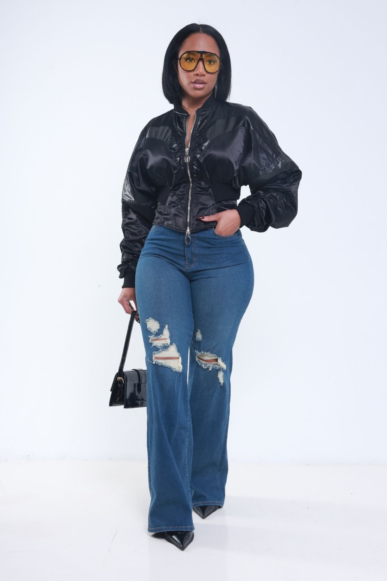 Hold A Grudge Corset Style Zippered Jacket - Black - Swank A Posh