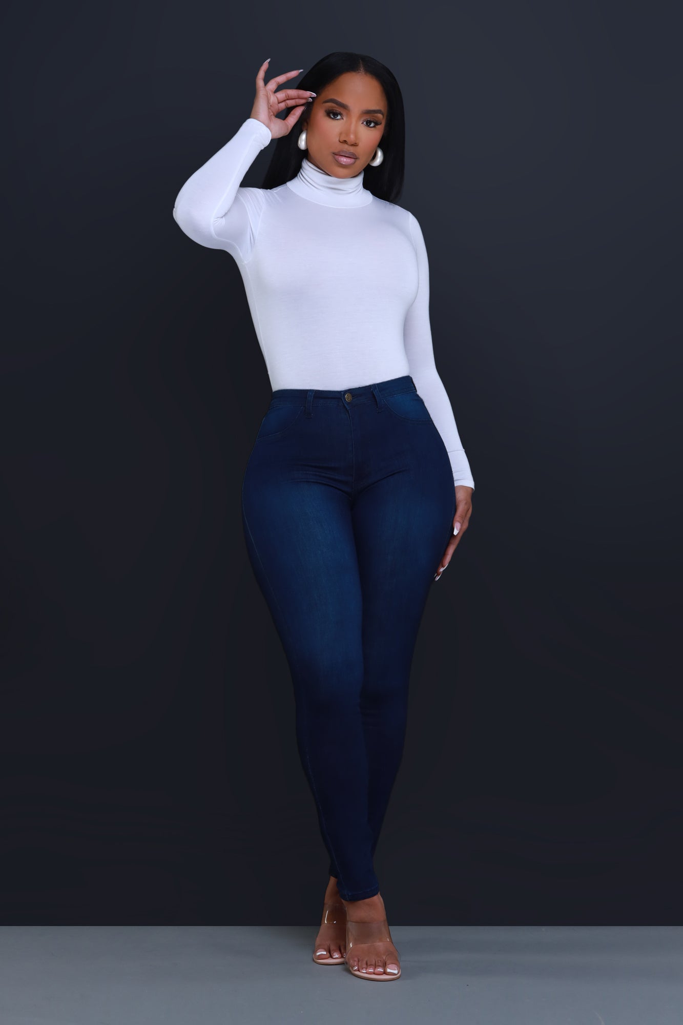 Buy Online|Spykar Women Dark Blue Cotton Super Skinny Fit Ankle Length  Clean Look High Rise Jeans (Alexa)
