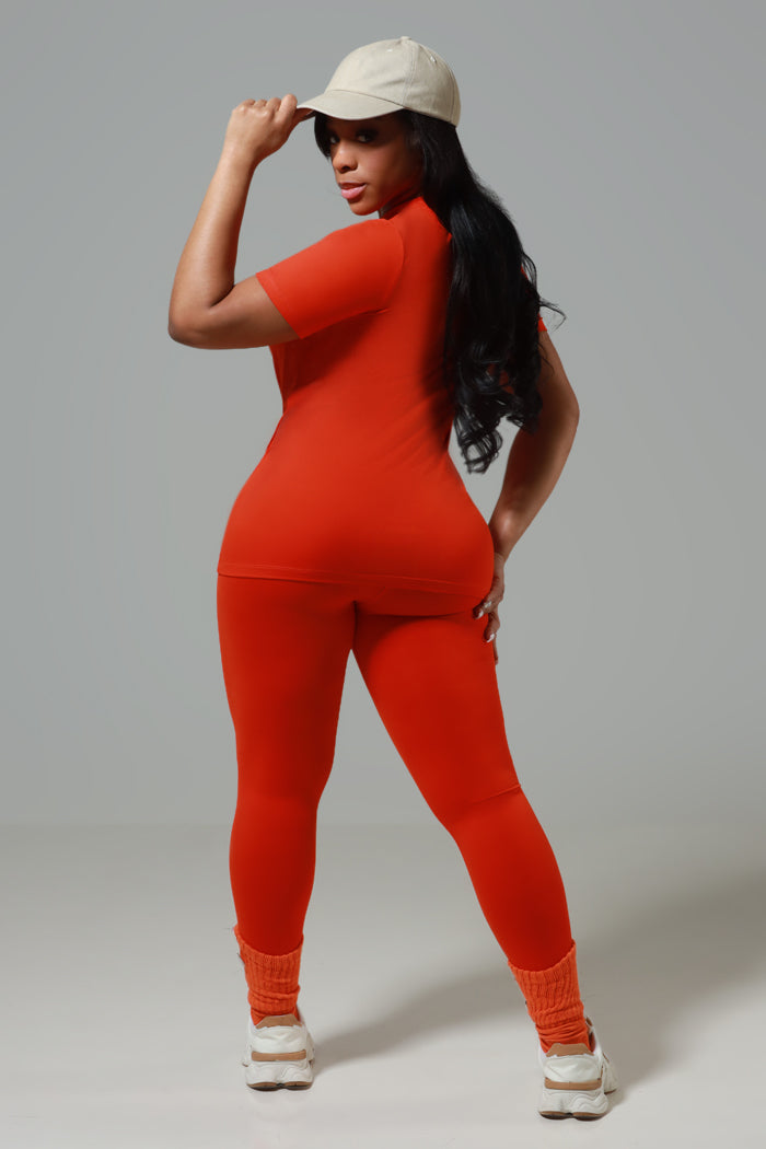 The 30 Second Set - Cherry Red Short Sleeve - Swank A Posh