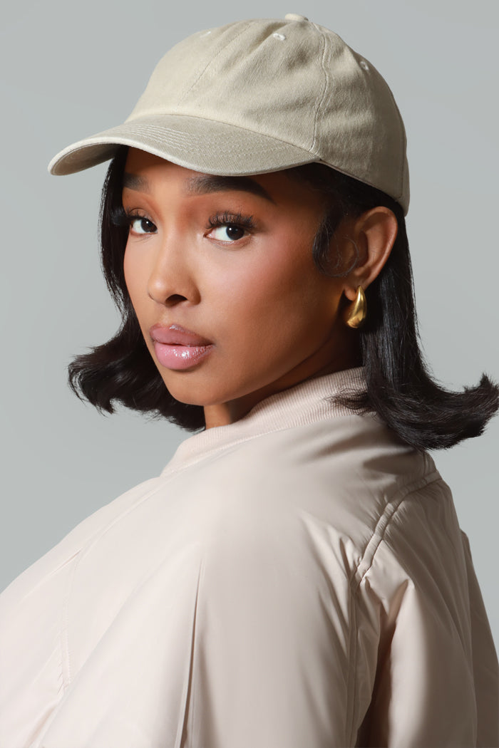 Hats Off Vintage Wash Baseball Cap - Beige - Swank A Posh