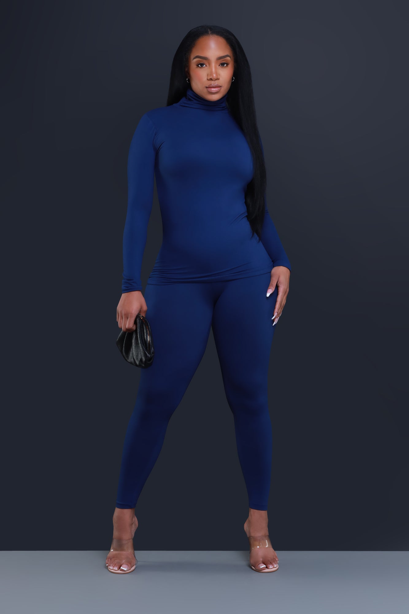 Record Timing Legging Set - Light Navy - Swank A Posh