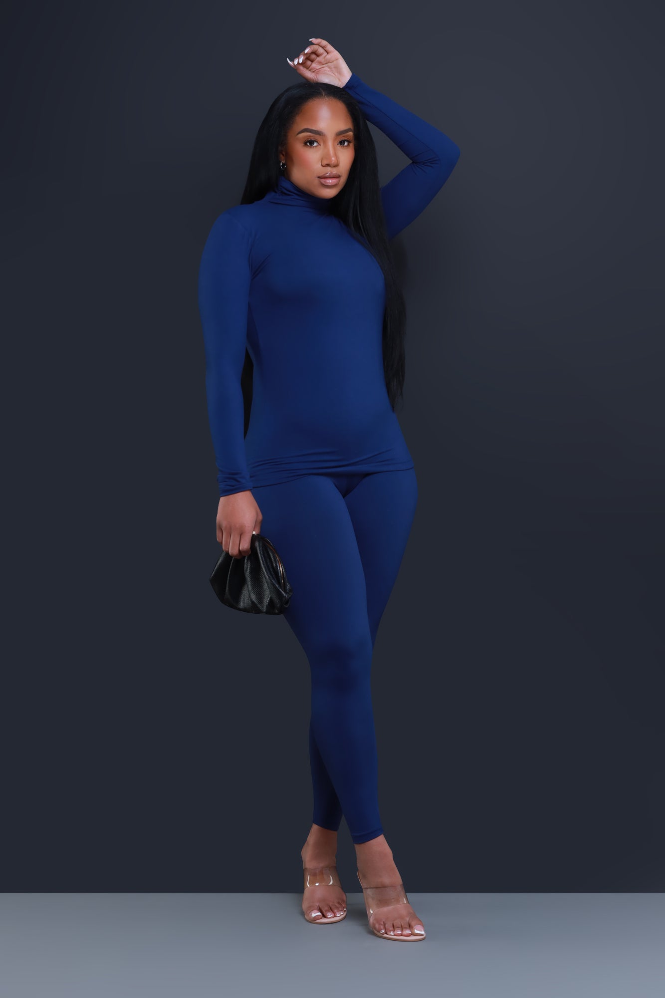 Record Timing Legging Set - Light Navy - Swank A Posh