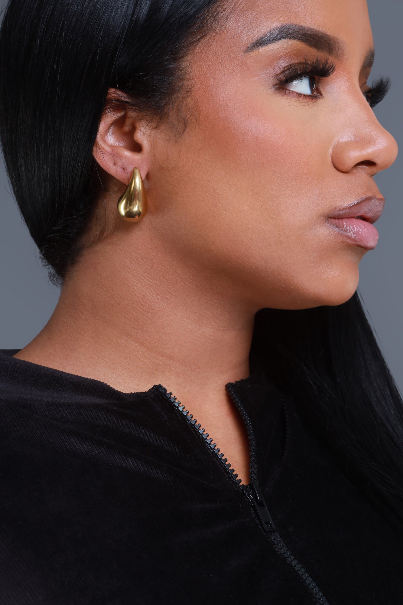 Tear Drop Earrings - Gold