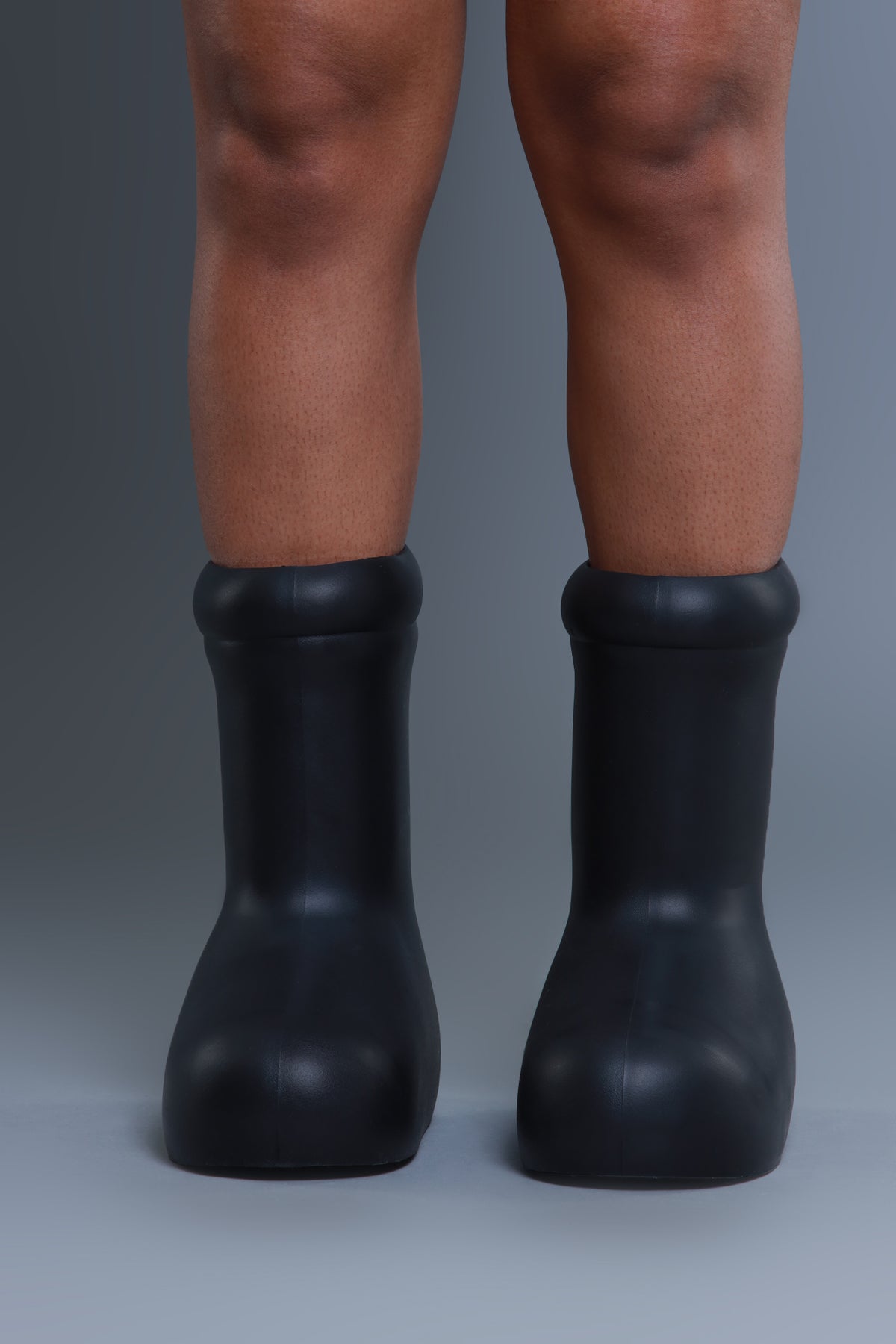 
              Back To Black Oversized Rubber Boots - Black - Swank A Posh
            