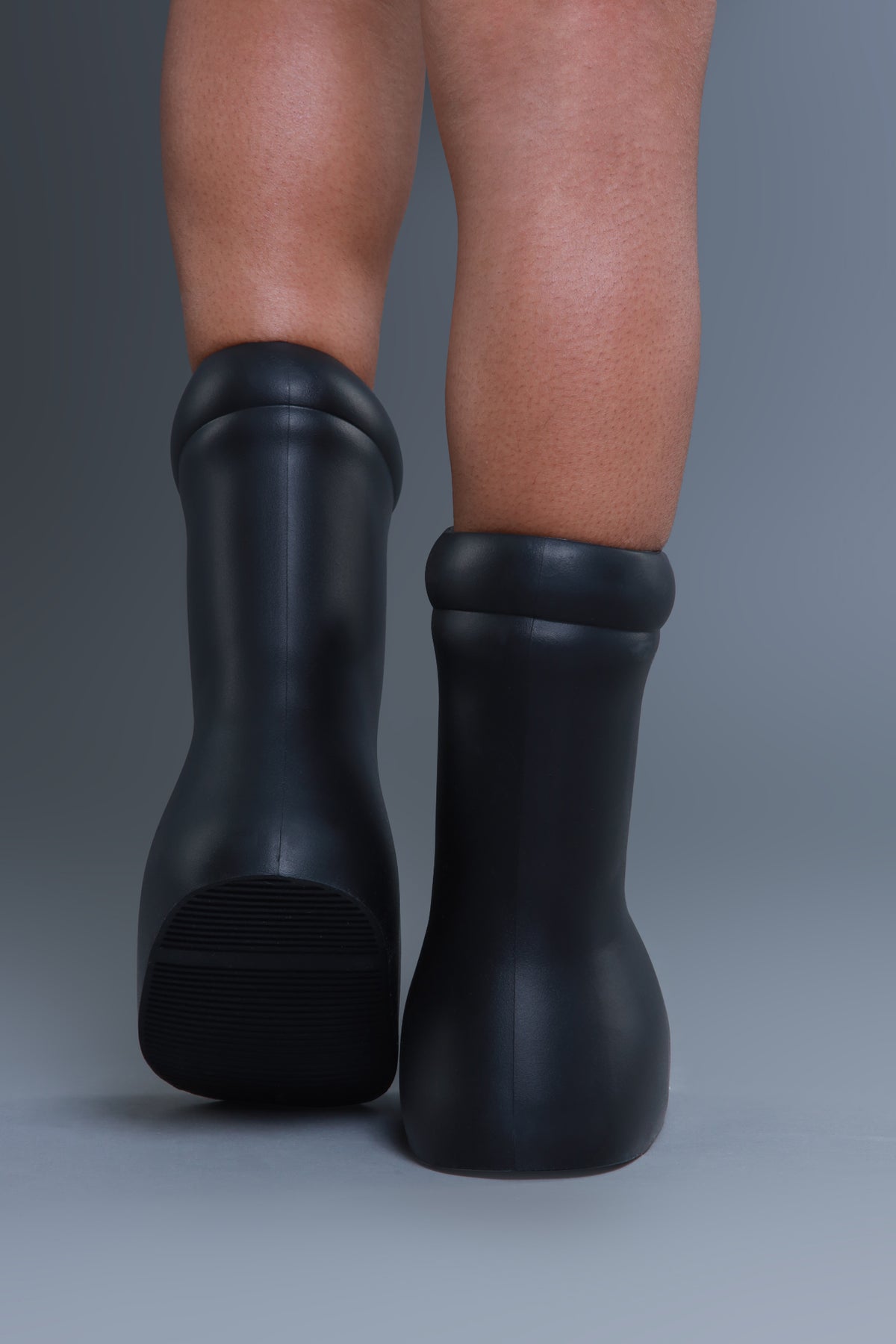 
              Back To Black Oversized Rubber Boots - Black - Swank A Posh
            