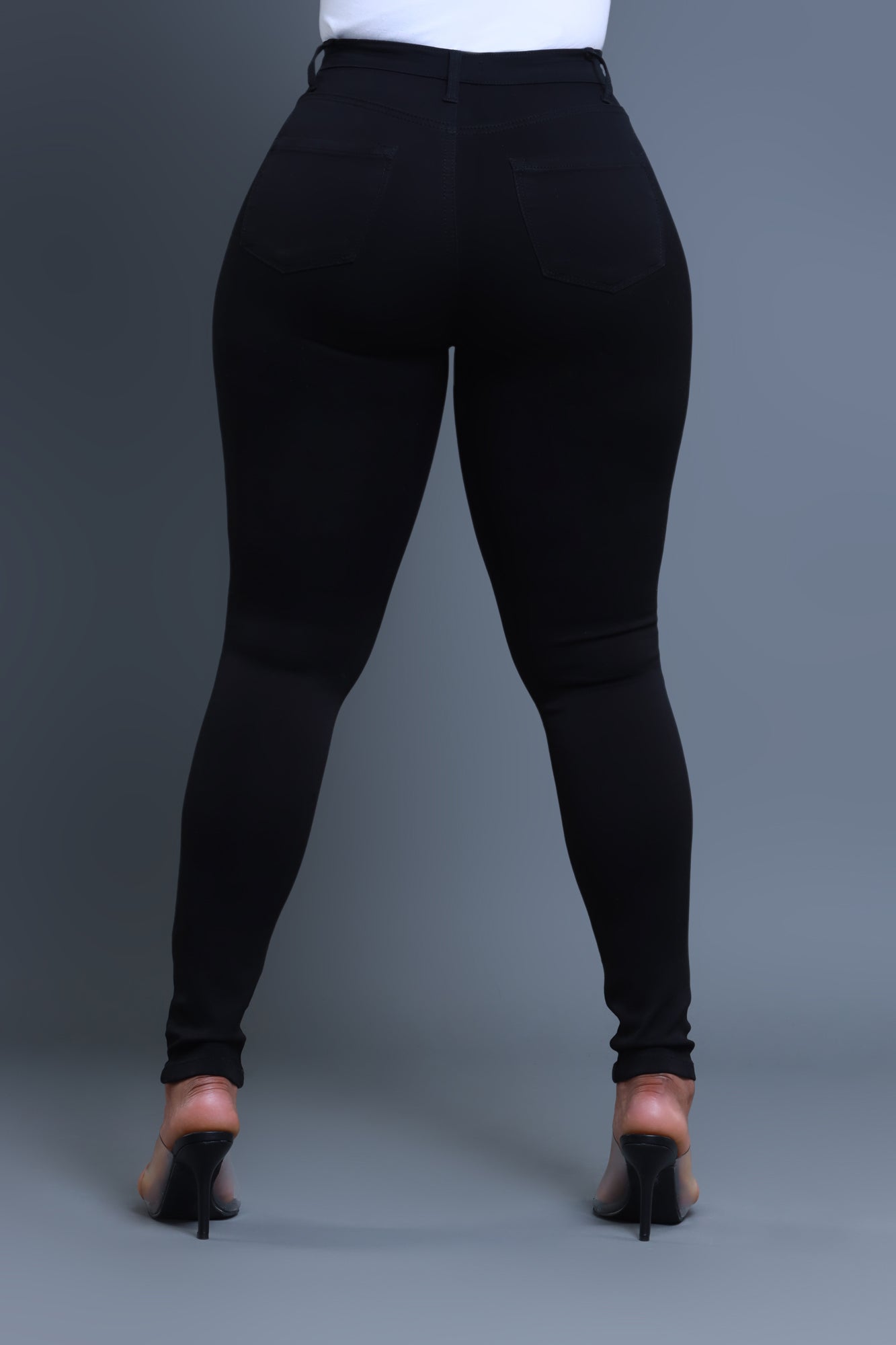Look Back Butt Lifting High Rise Jeans - Black - Swank A Posh