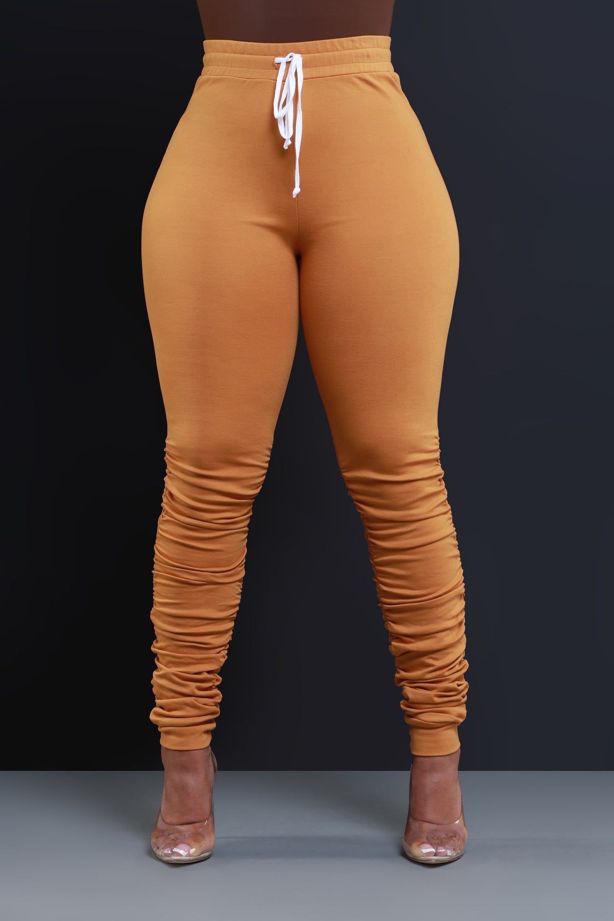 
              Now Or Never Ruched Leggings - Mustard - Swank A Posh
            