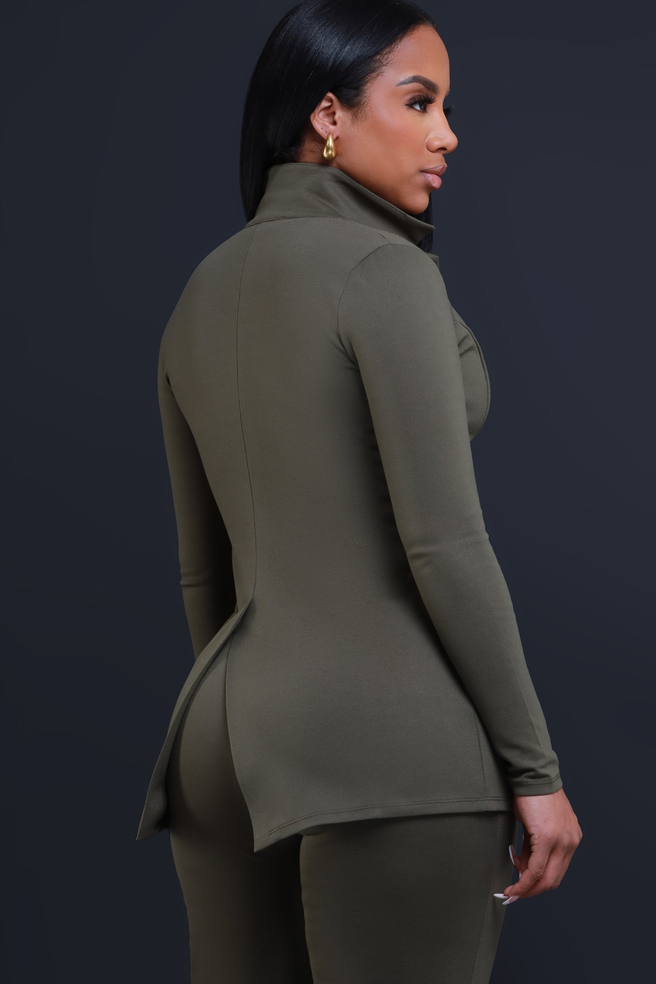 Boss Mood Button Up Blazer - Olive - Swank A Posh