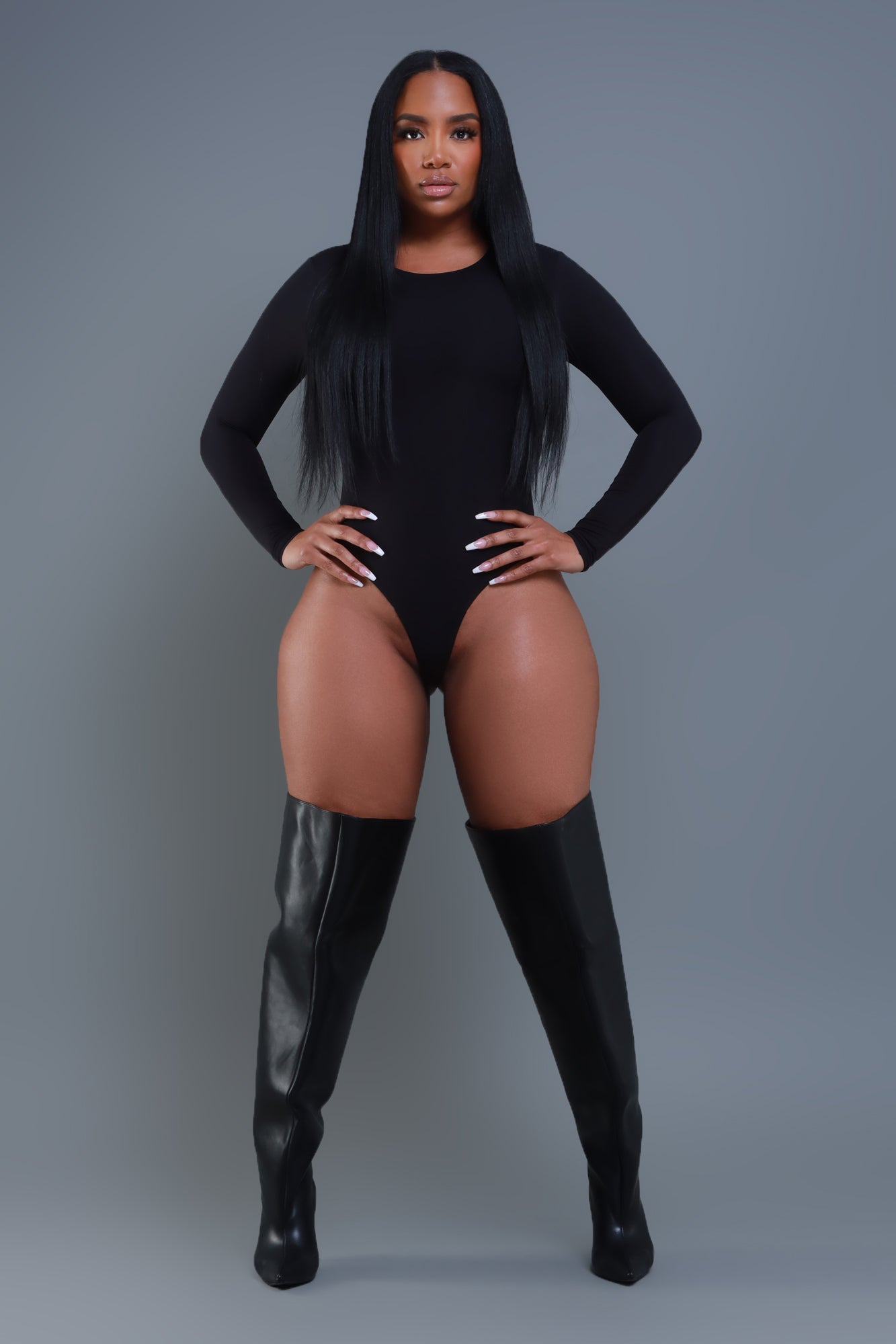 Good Form Crew Neck Bodysuit - Black No.291 NKDS - Swank A Posh