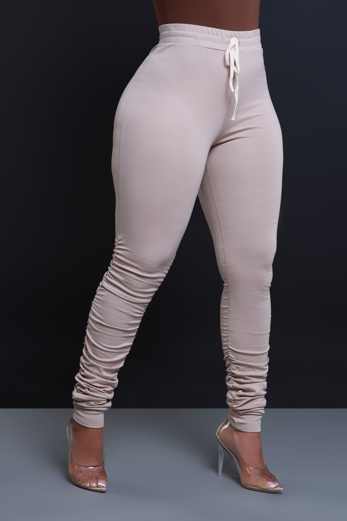 
              Now Or Never Ruched Leggings - Tan - Swank A Posh
            