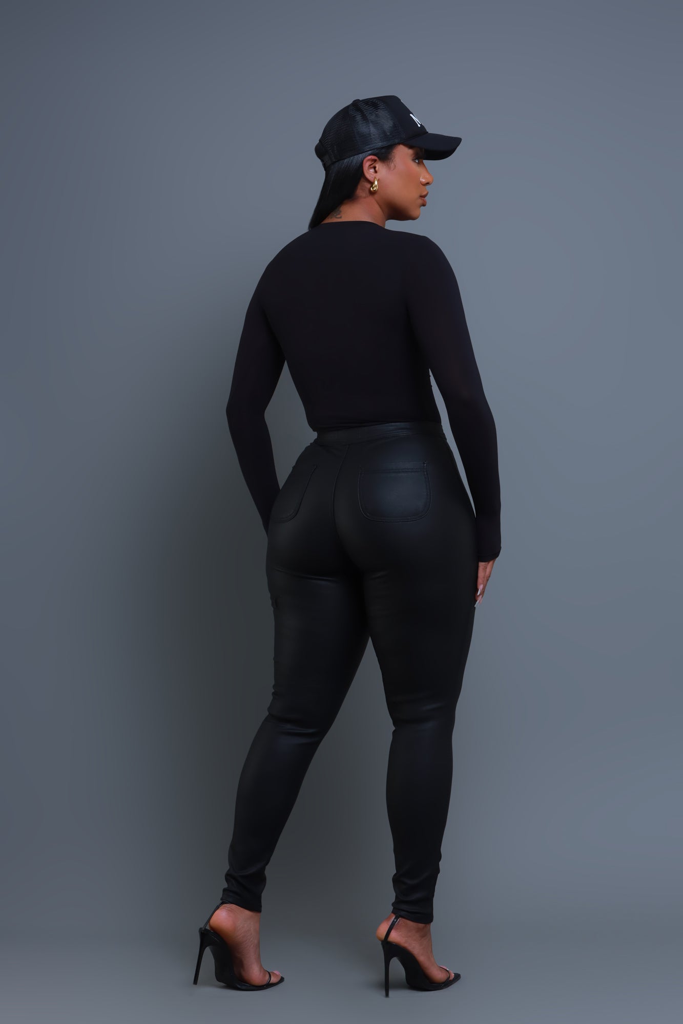 Women's Black Leather Pants