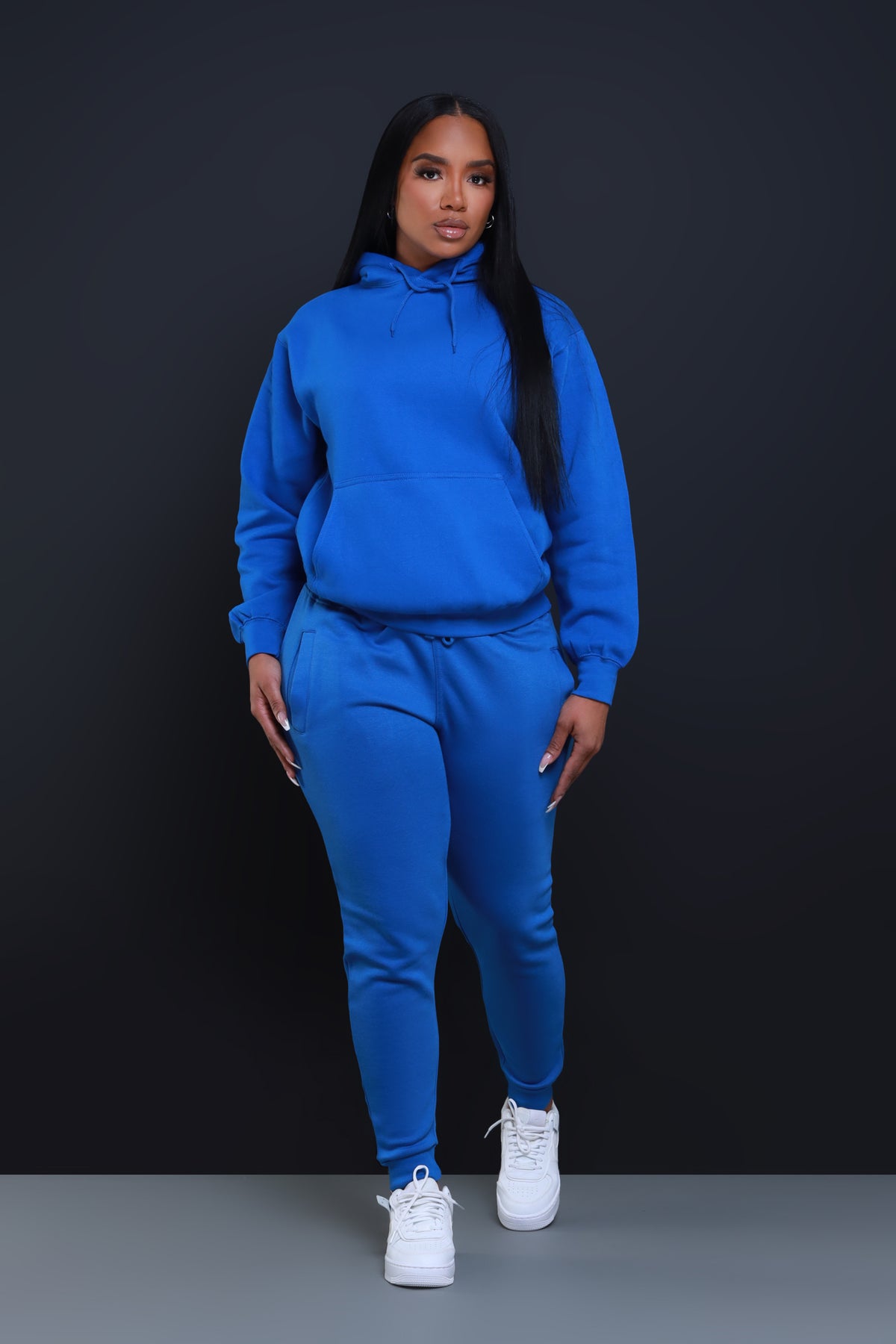 
              State Of Mind Hooded Jogger Set - Royal Blue - Swank A Posh
            