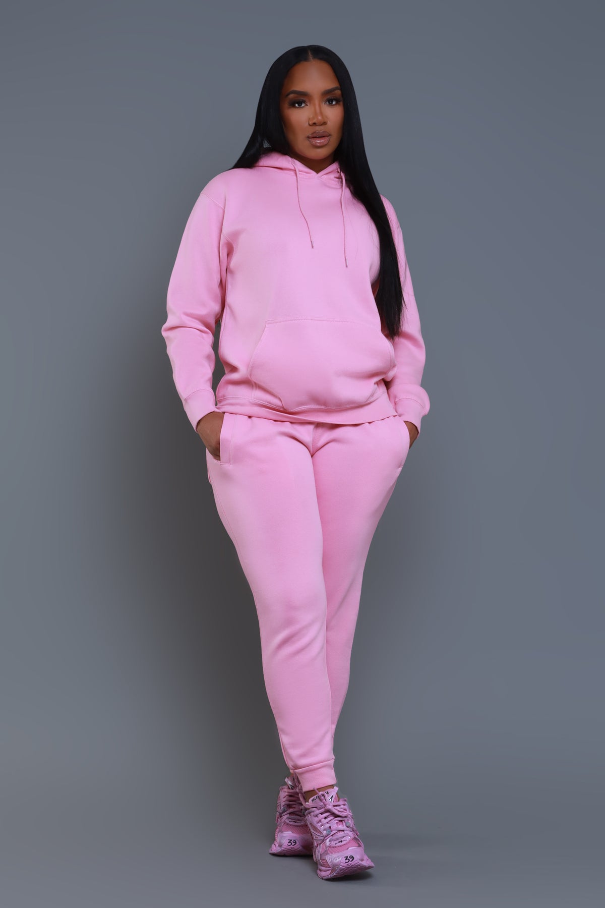 
              State Of Mind Hooded Jogger Set - Light Pink - Swank A Posh
            