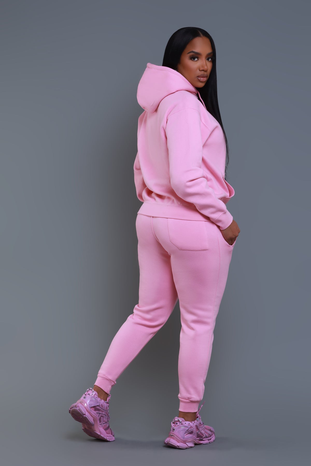 
              State Of Mind Hooded Jogger Set - Light Pink - Swank A Posh
            