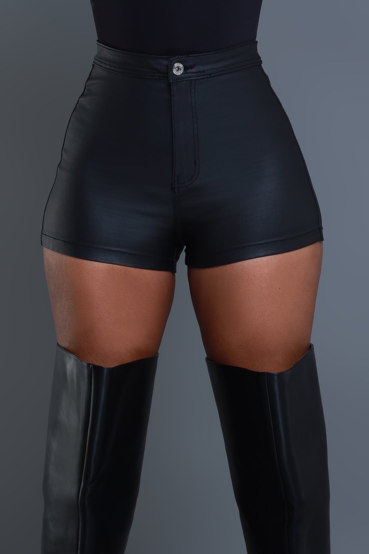 
              Born For This Faux Leather Shorts - Black - Swank A Posh
            