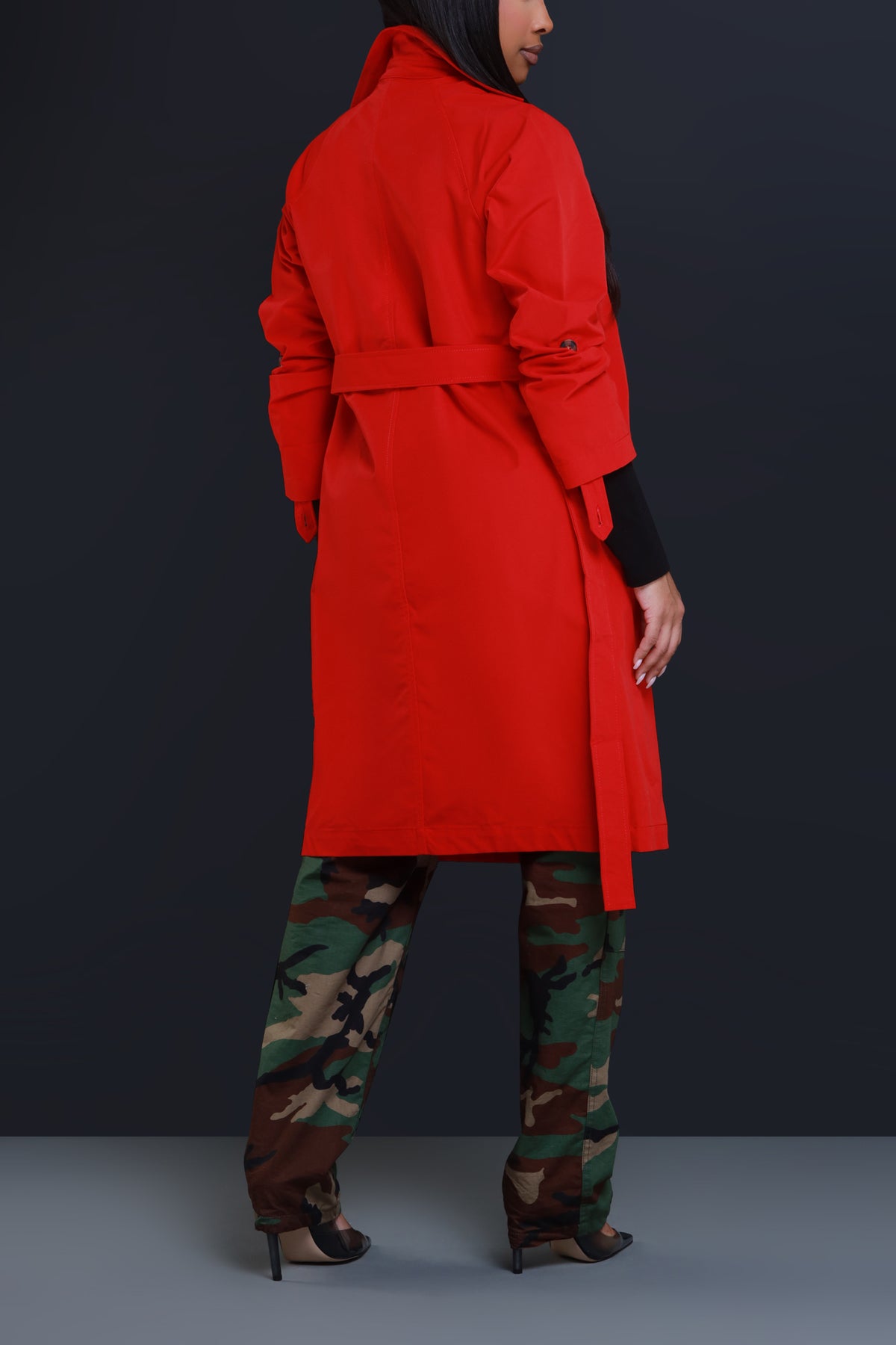 
              Save The Date Belted Trench Coat - Red - Swank A Posh
            