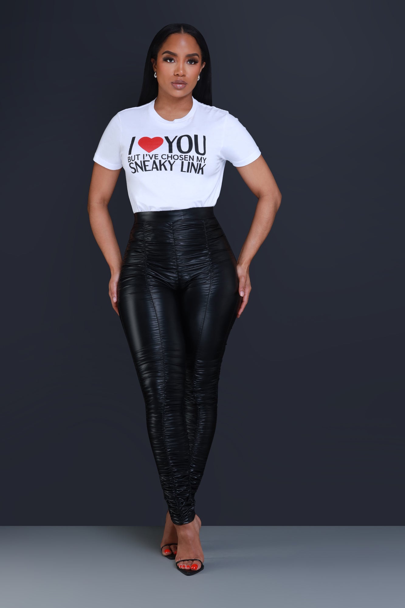 $1245 Iro Women's Black Kin Leather High-Rise Pants Size FR 38/US 6