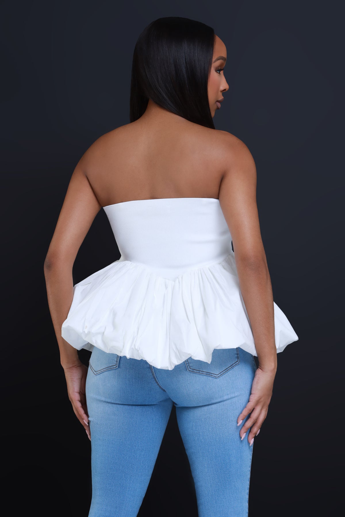 
              Once Upon A Time Ruffle Crop Top - White - Swank A Posh
            