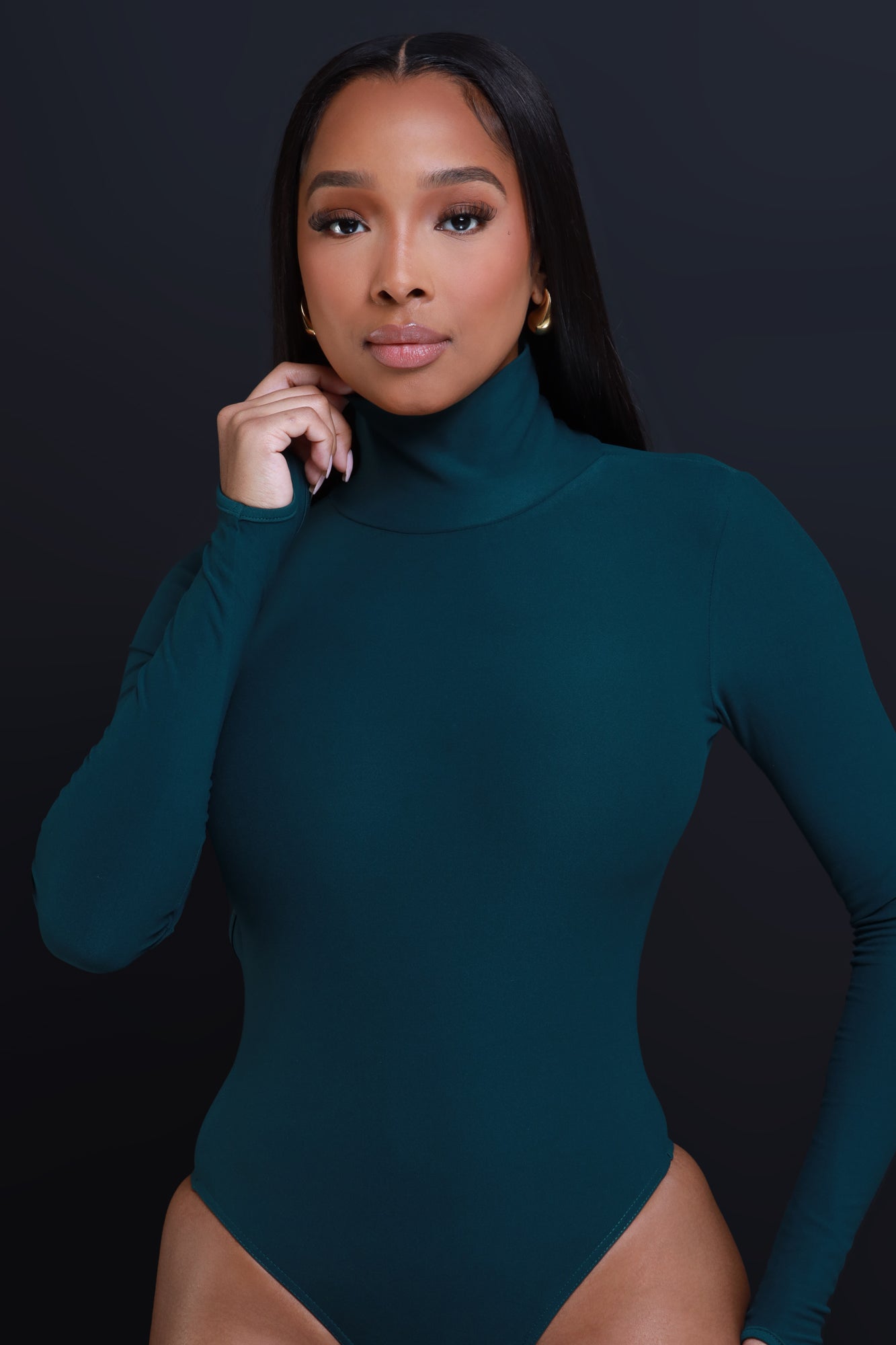 Slow Burn Open Back Bodysuit - Hunter Green - Swank A Posh
