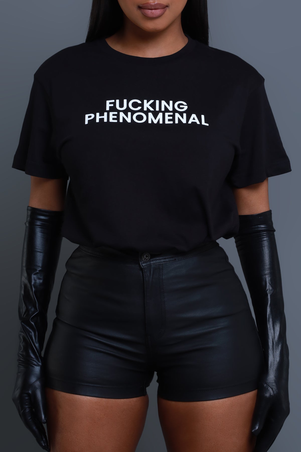 
              Phenomenal Graphic T-Shirt - Black/White - Swank A Posh
            