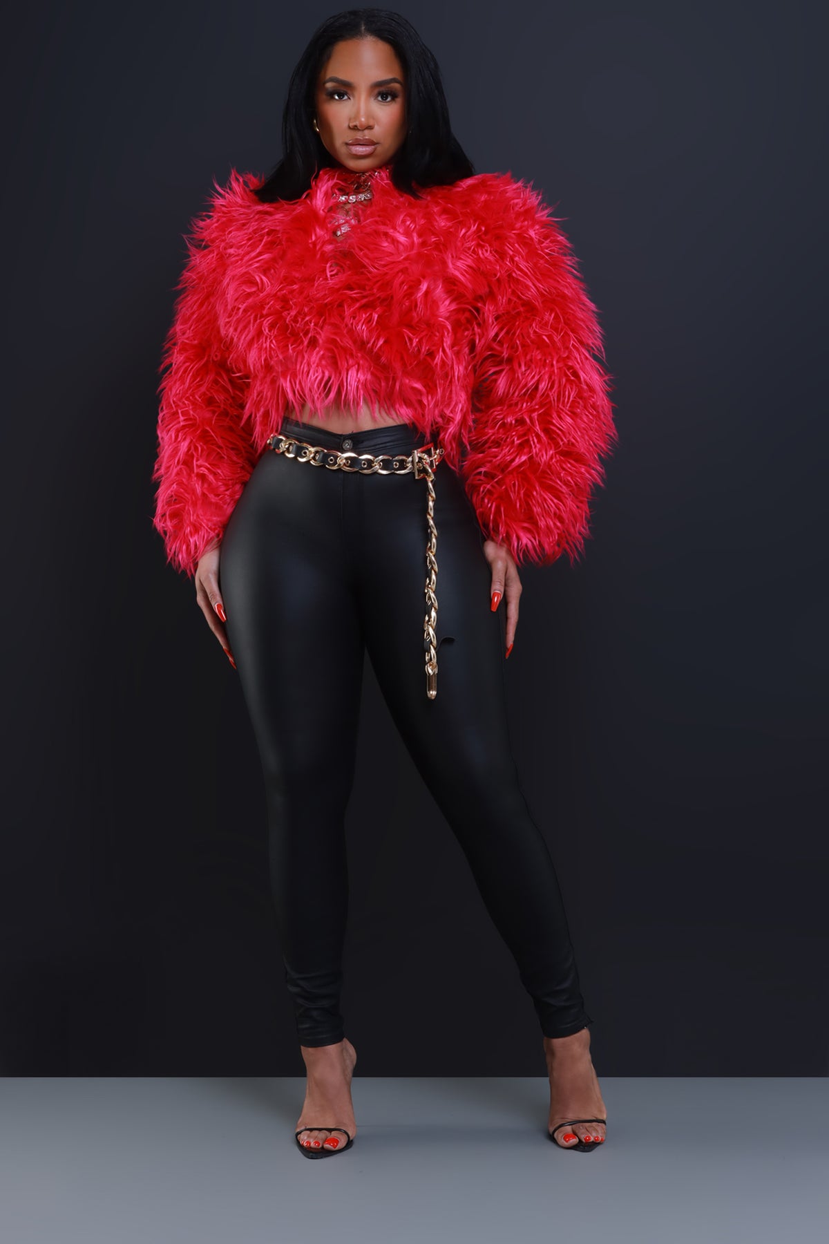 
              Stunner Shaggy Faux Fur Jacket - Pink - Swank A Posh
            