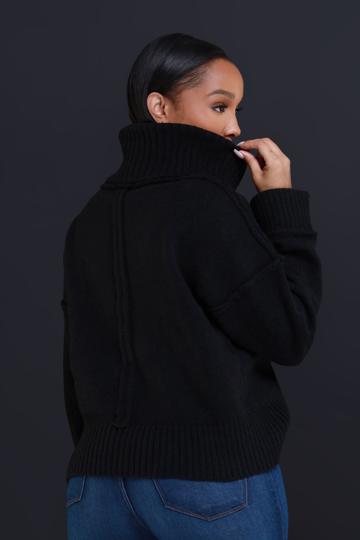 
              After Everything Oversized Knit Sweater - Black - Swank A Posh
            