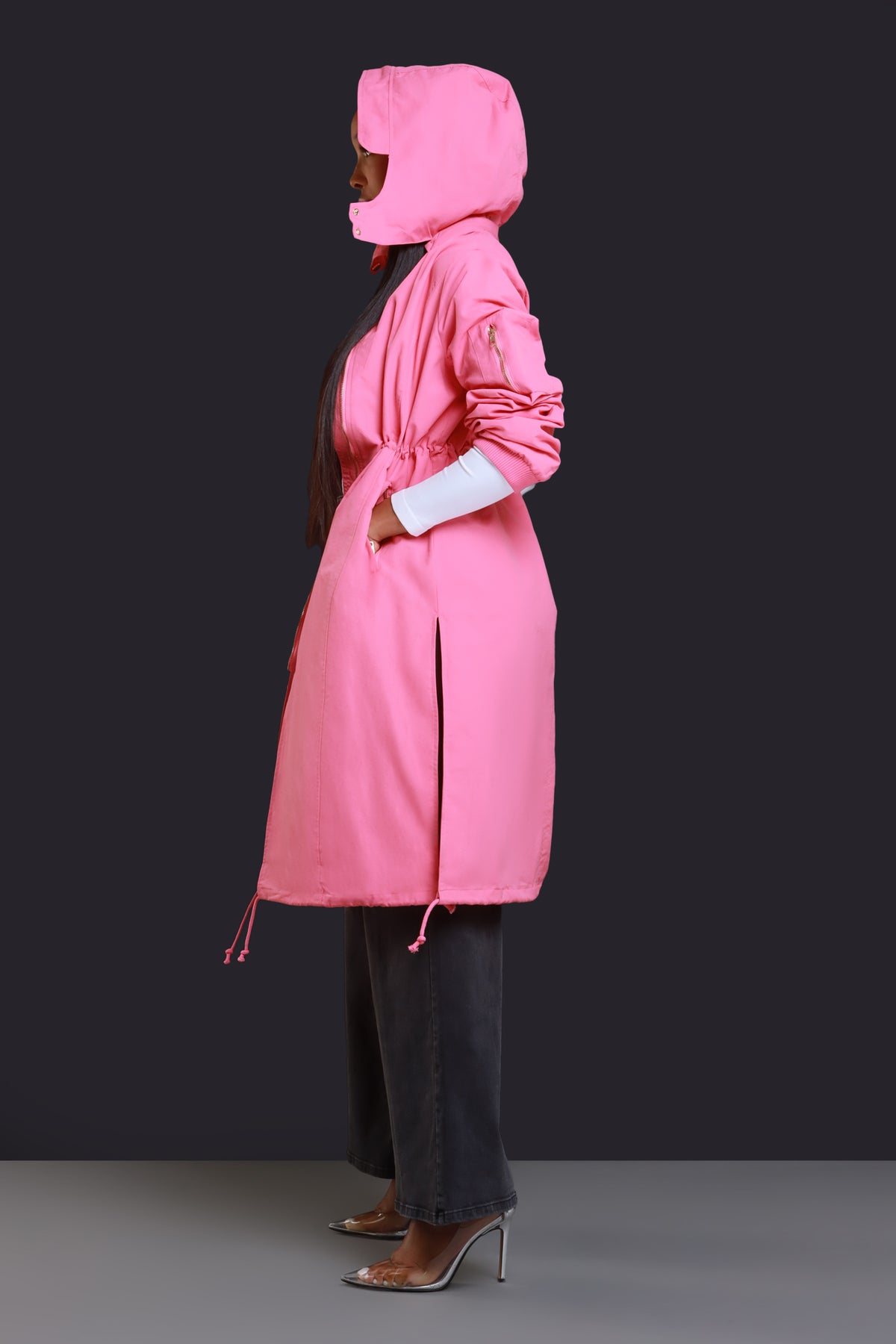 
              Not Your Average Bomber Parka - Pink - Swank A Posh
            
