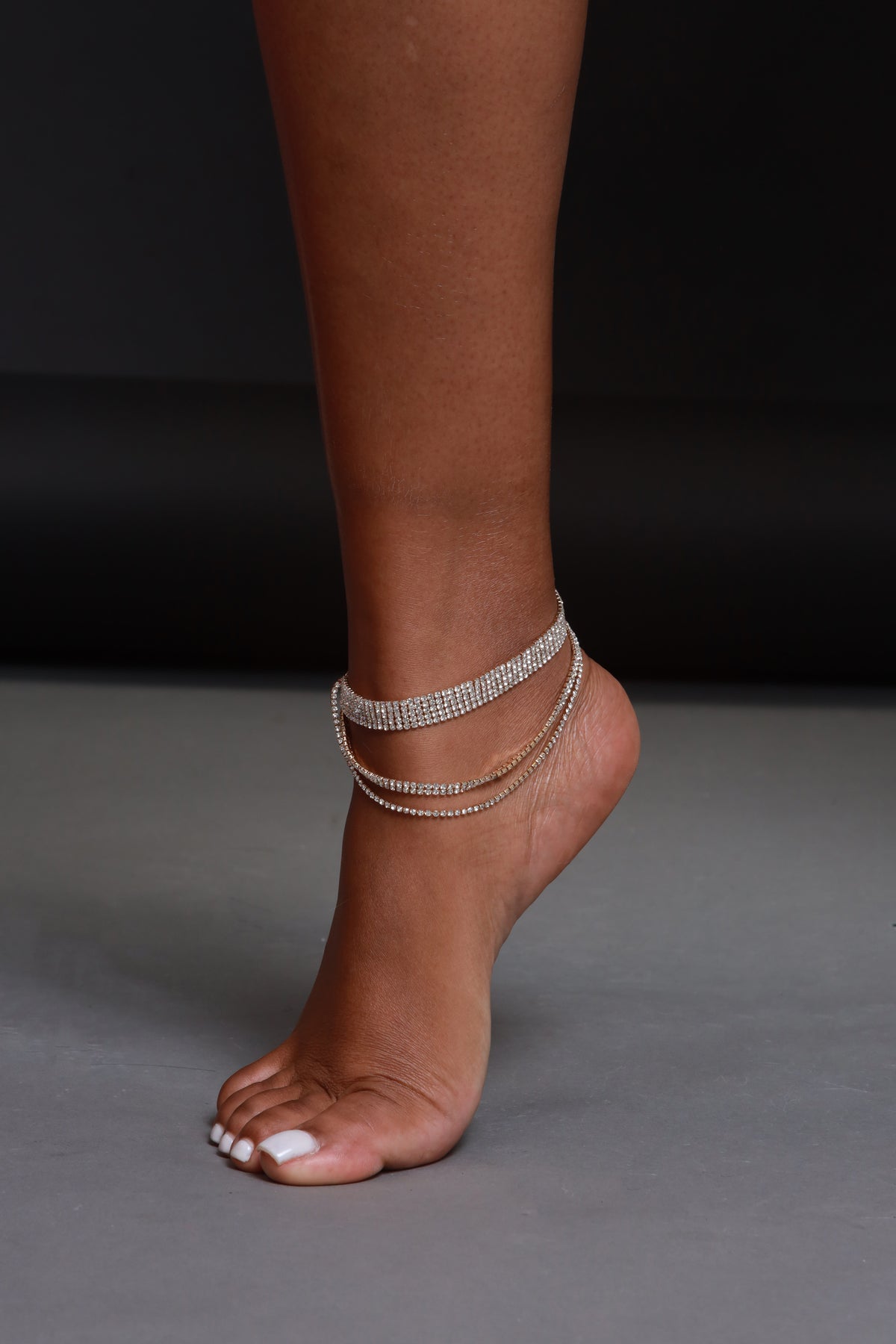
              Diamond Drip Layered Rhinestone Anklet - Gold - Swank A Posh
            