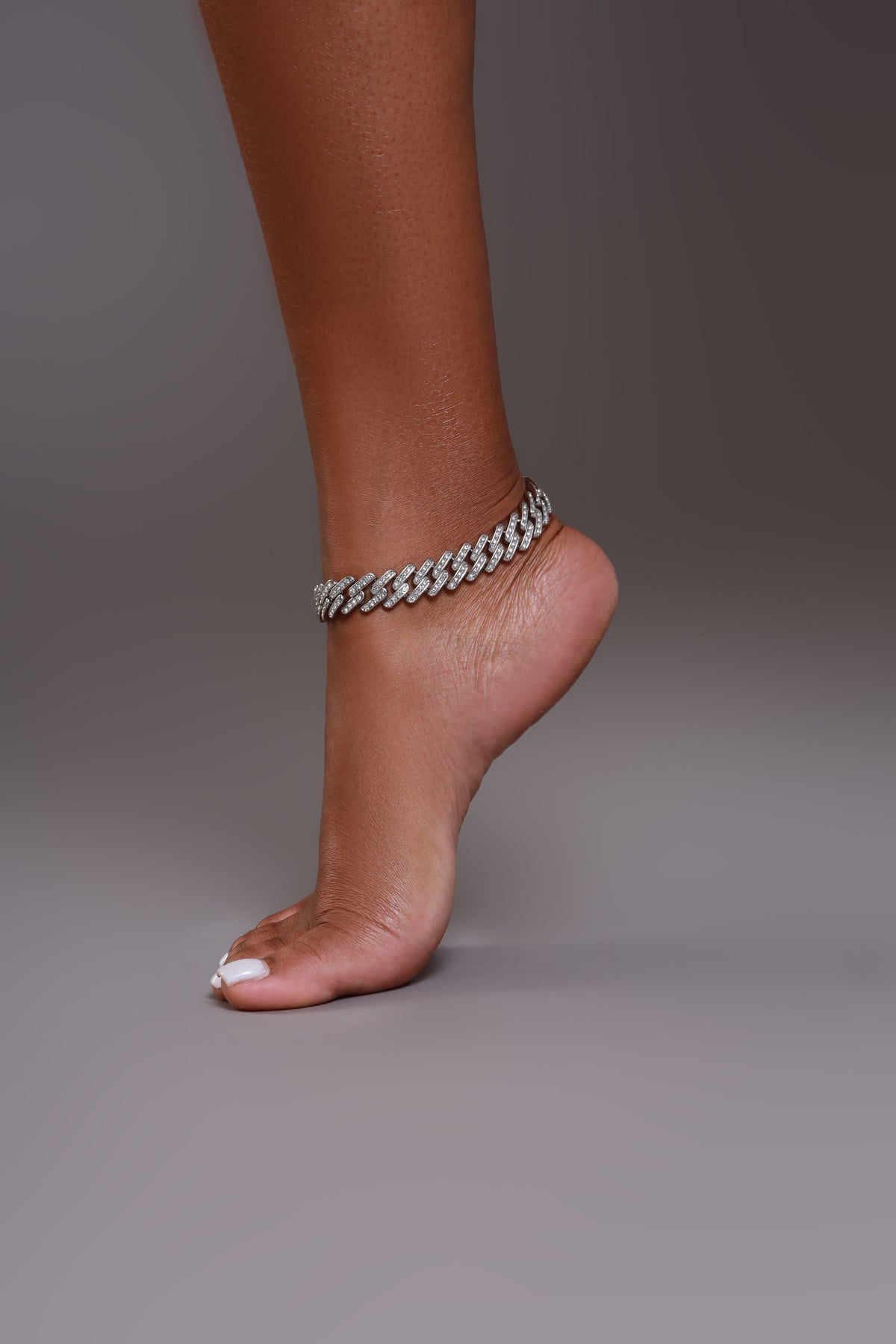
              Glitterati Rhinestone Studded Anklet - Silver - Swank A Posh
            
