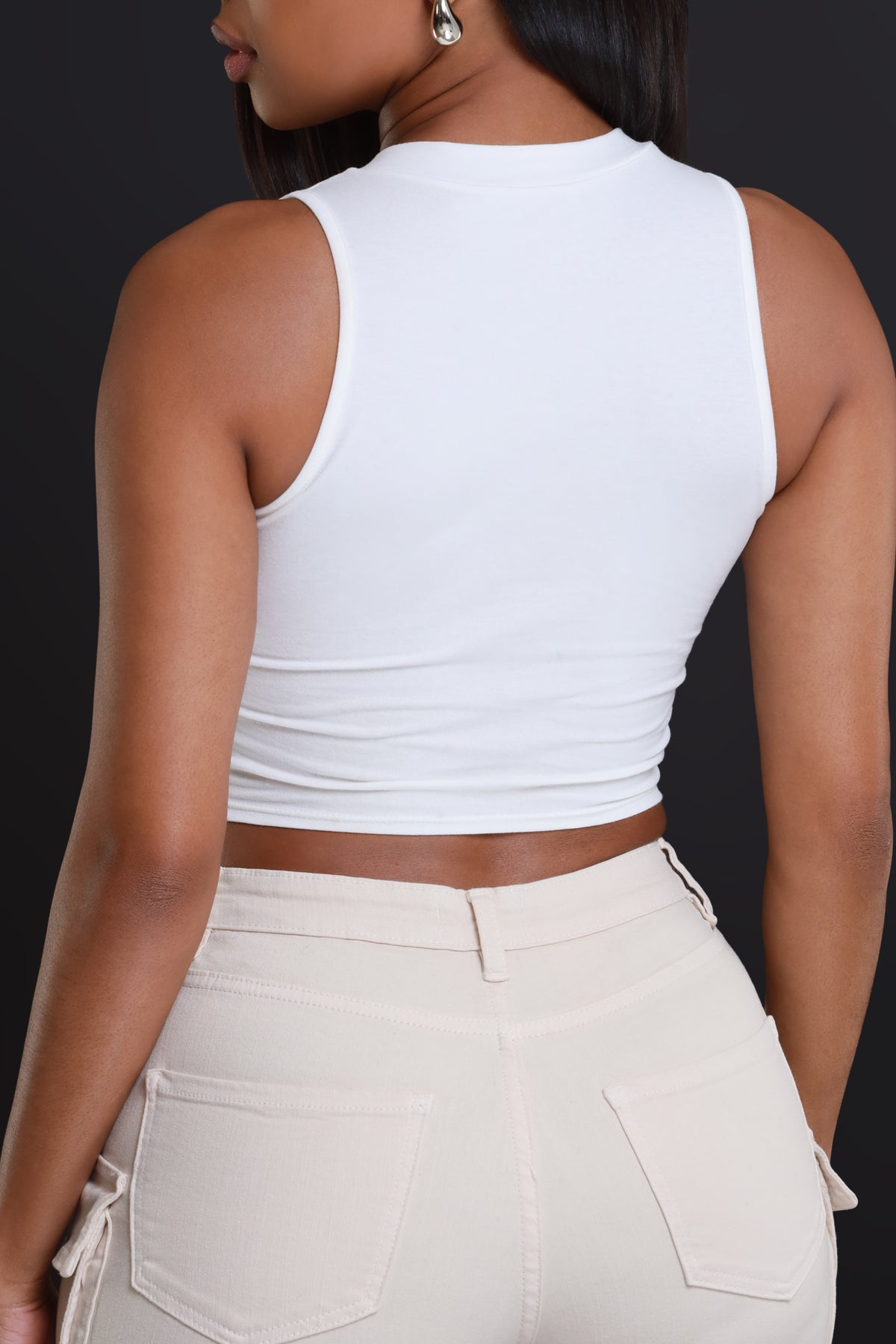 
              Way Of Life Graphic Crop Top - White - Swank A Posh
            