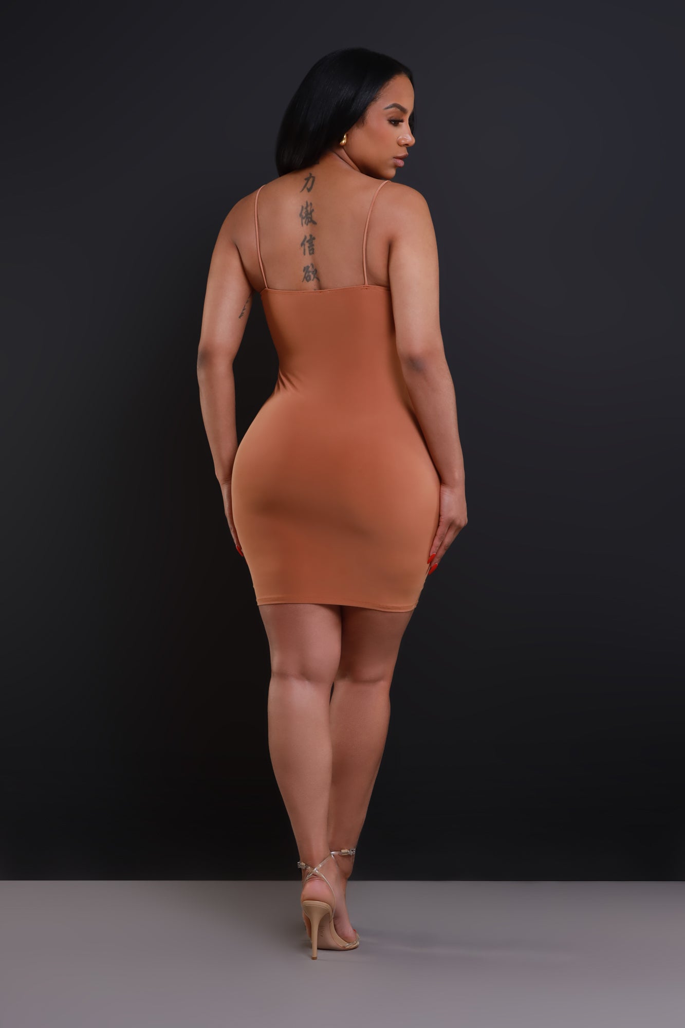 Molly Strappy Mini Dress - Clay - Swank A Posh