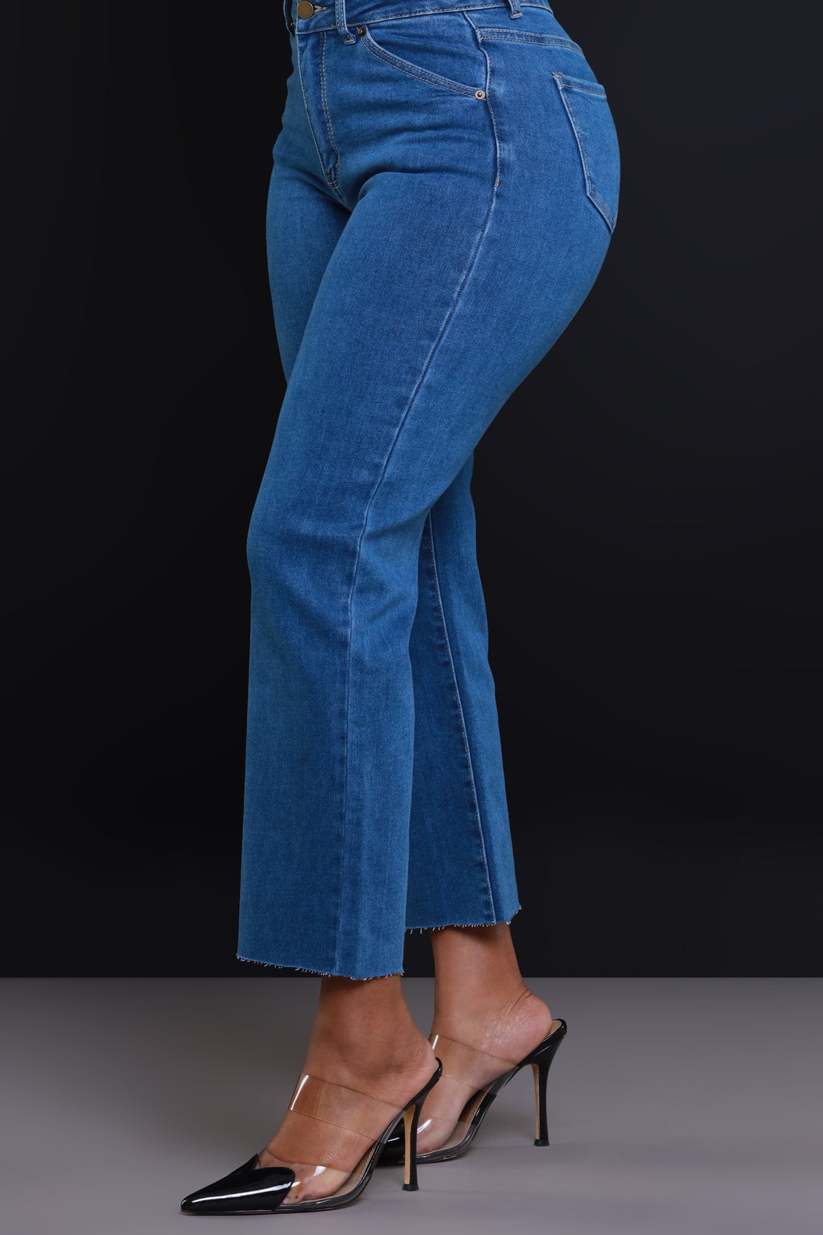 
              Better Place High Rise Cropped Jeans - Medium Wash - Swank A Posh
            