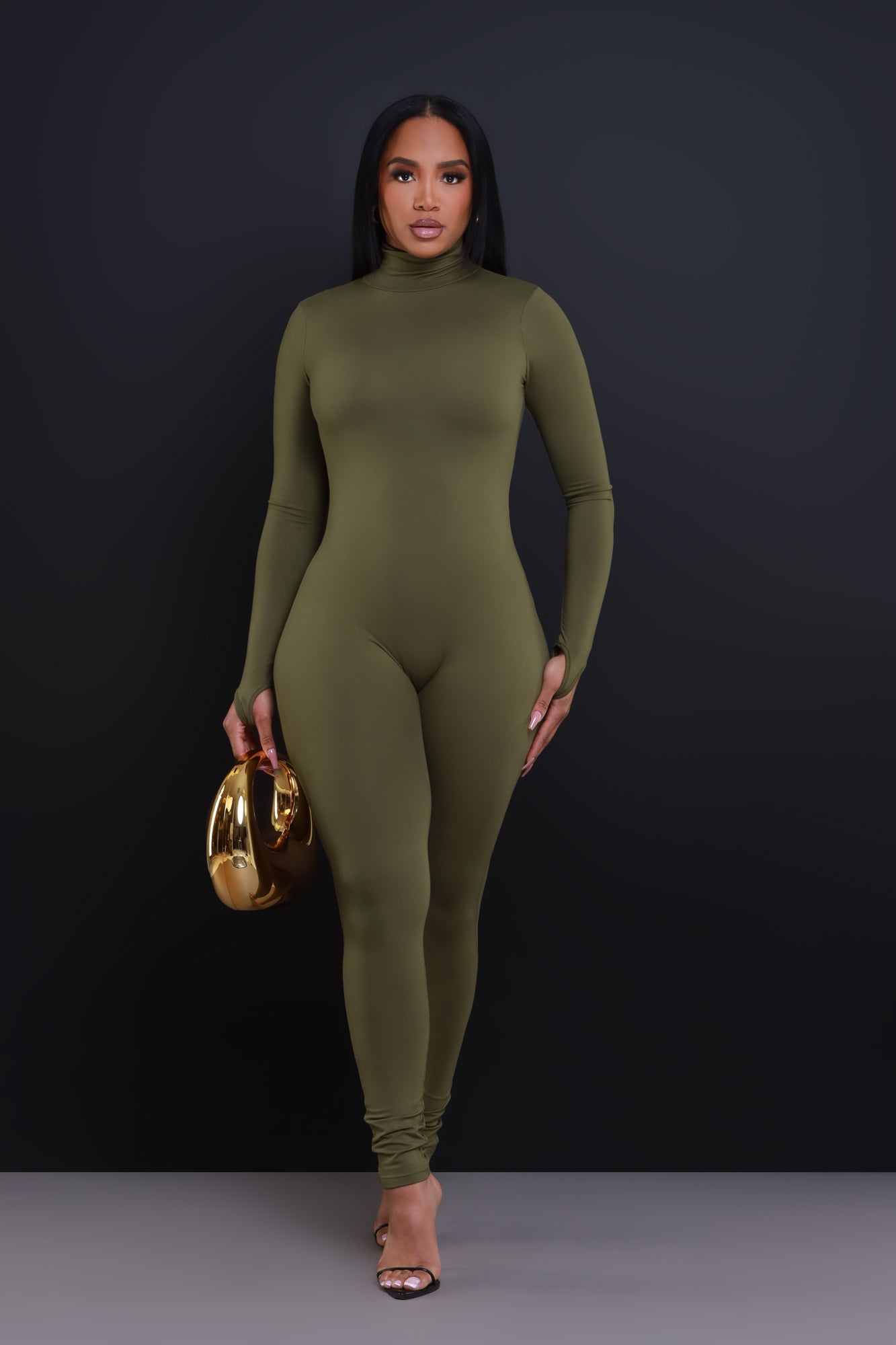 After Hours Open Back Jumpsuit - Olive | Swank A Posh