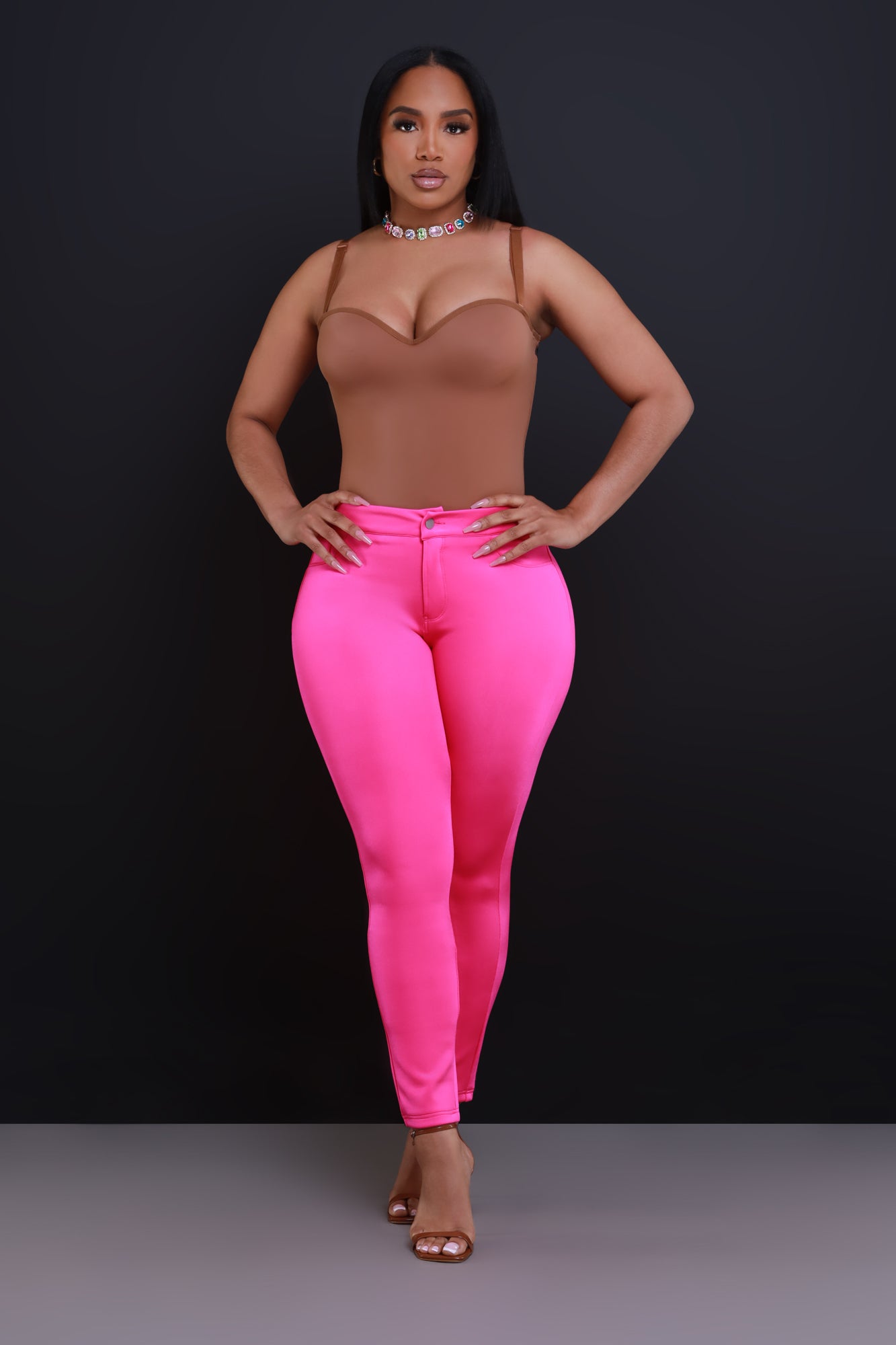One More Chance High Rise Pants - Pink - Swank A Posh